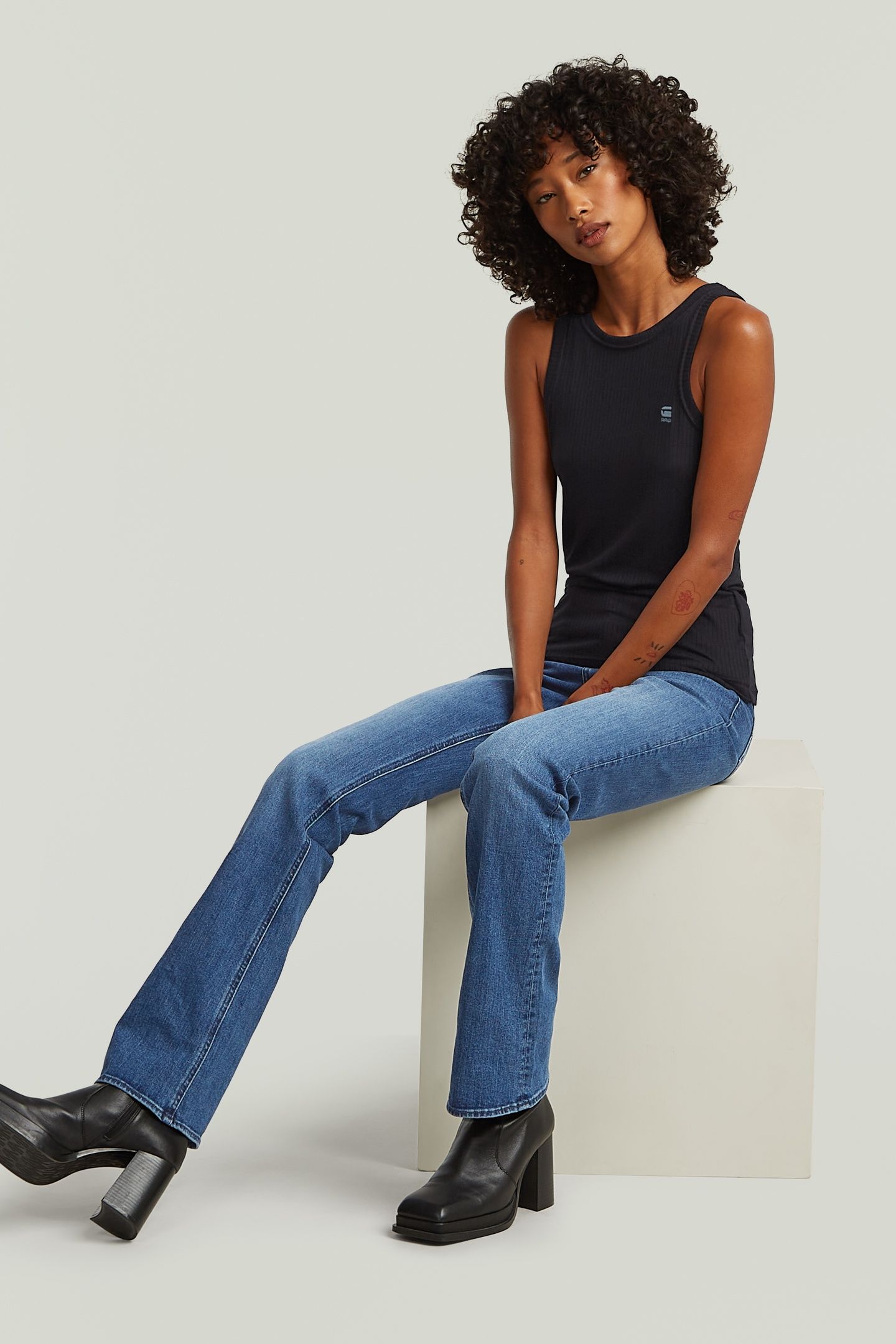 NOXER BOOTCUT JEANS MEDIUM BLUE 4
