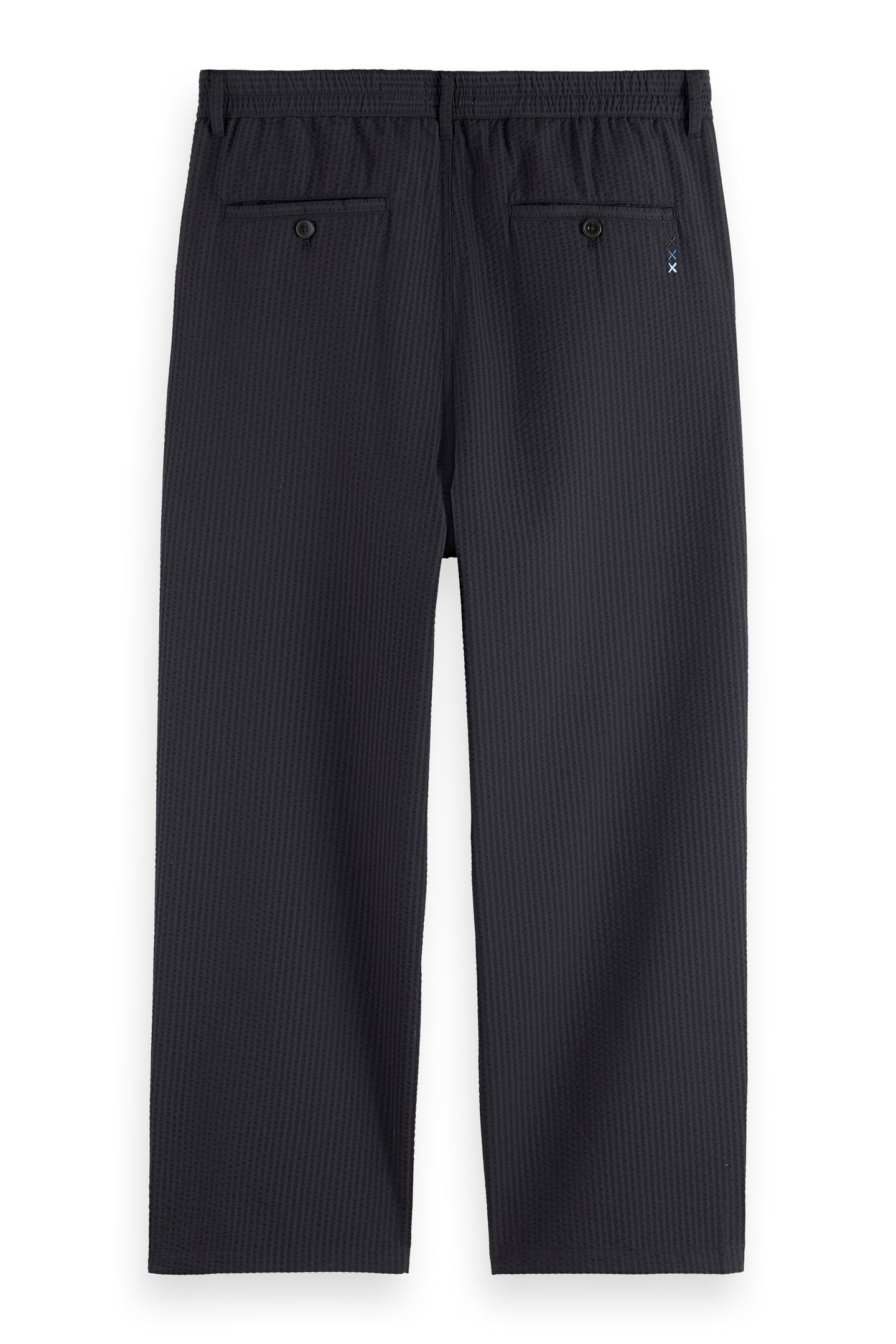 PLEATED RELAXED STRAIGHT COTTON-BLEND SEERSUCKER JOGGER WASH 5