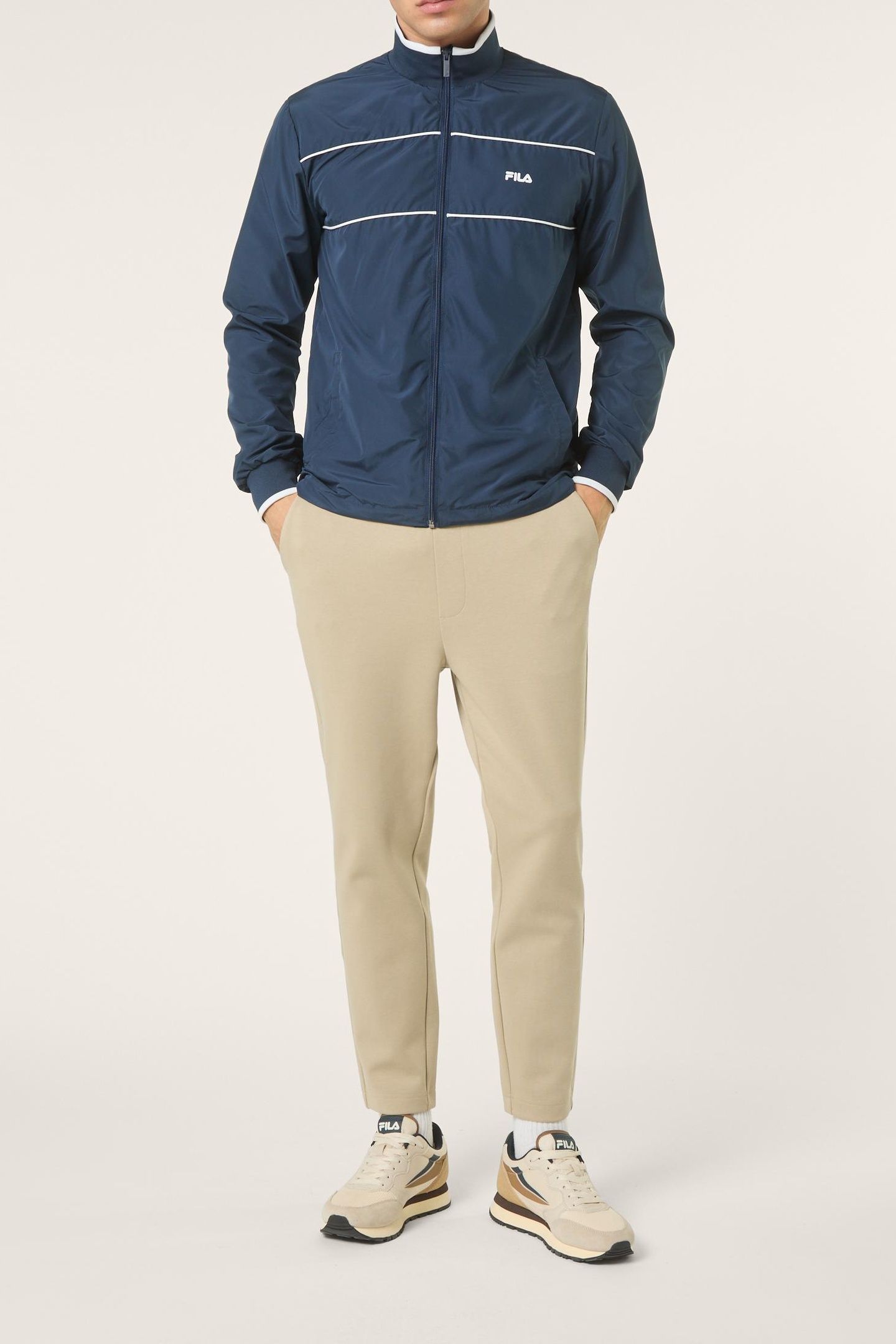 JOVENCAN SLIM CROPPED SMART SWEATPANTS WHITE PEPPER 2