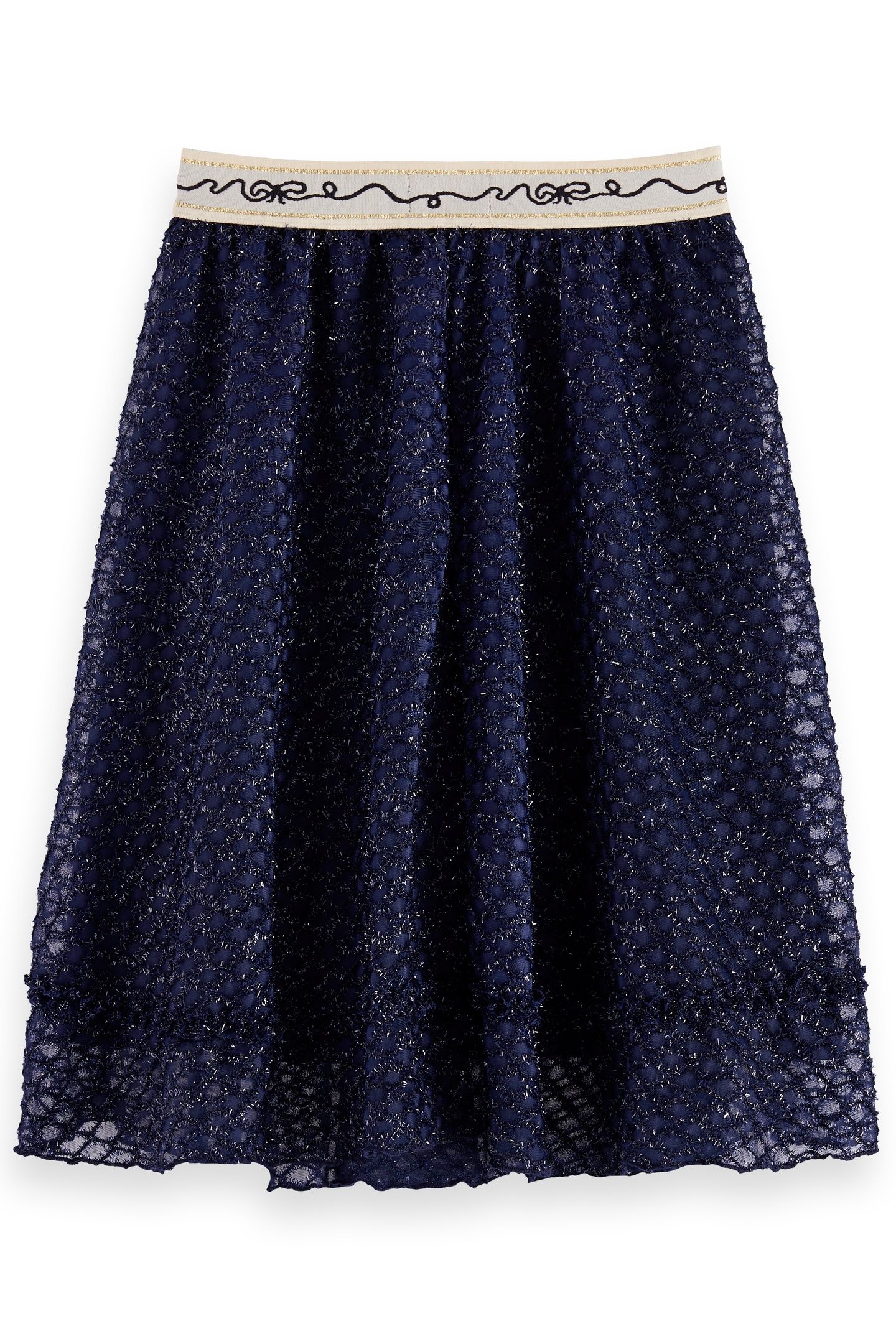 GIRL FANCY LUREX MIDI SKIRT PEACOAT 1