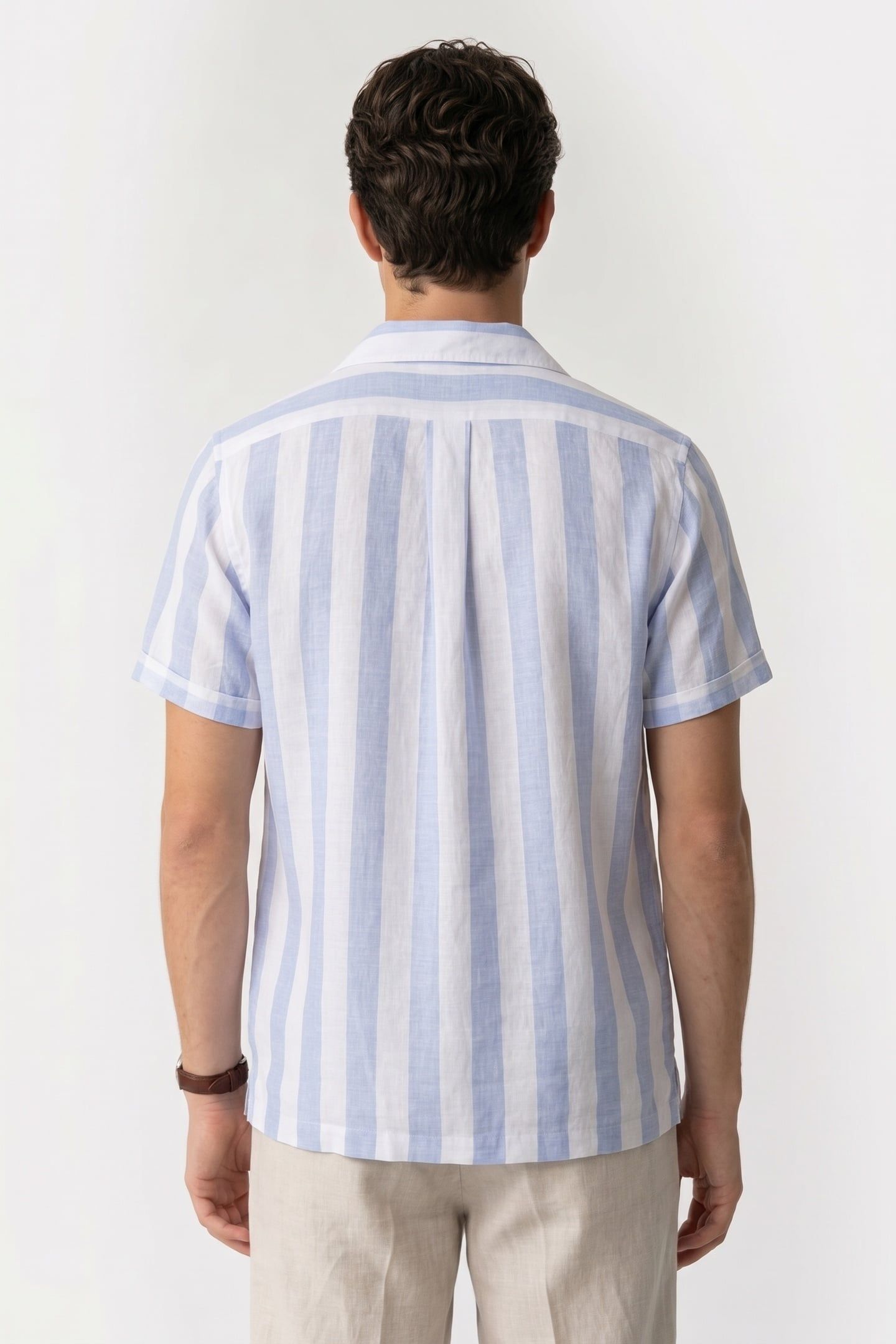 CASUAL LINEN SHIRT BLUE 2