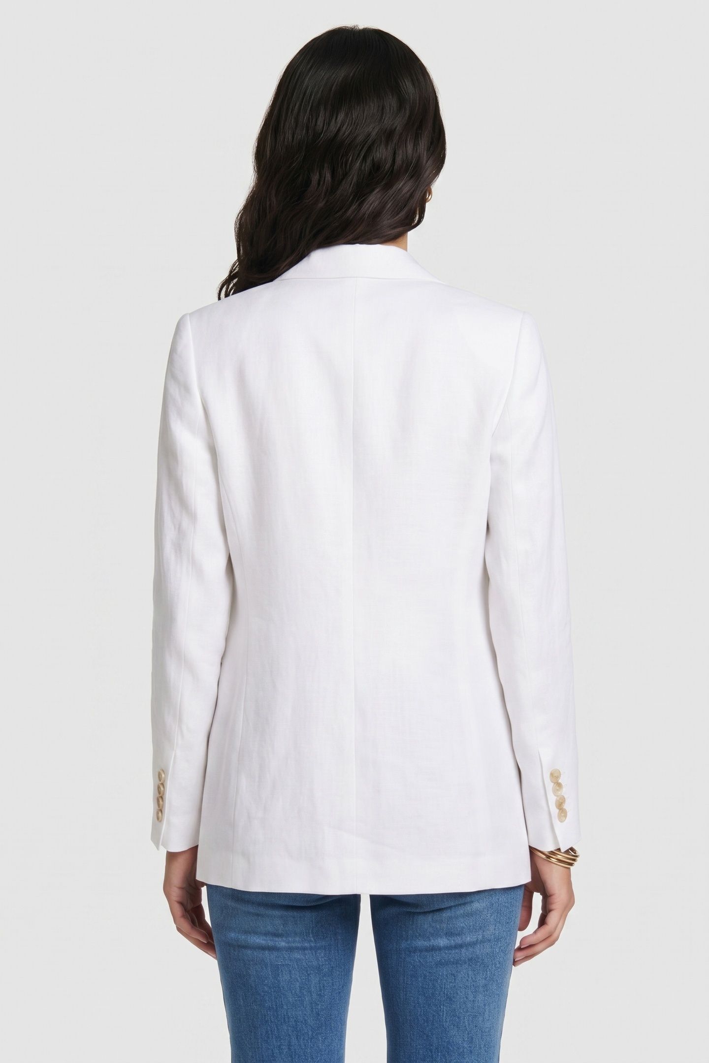 IRISH LINEN SINGLE-BREASTED BLAZER WHITE 3