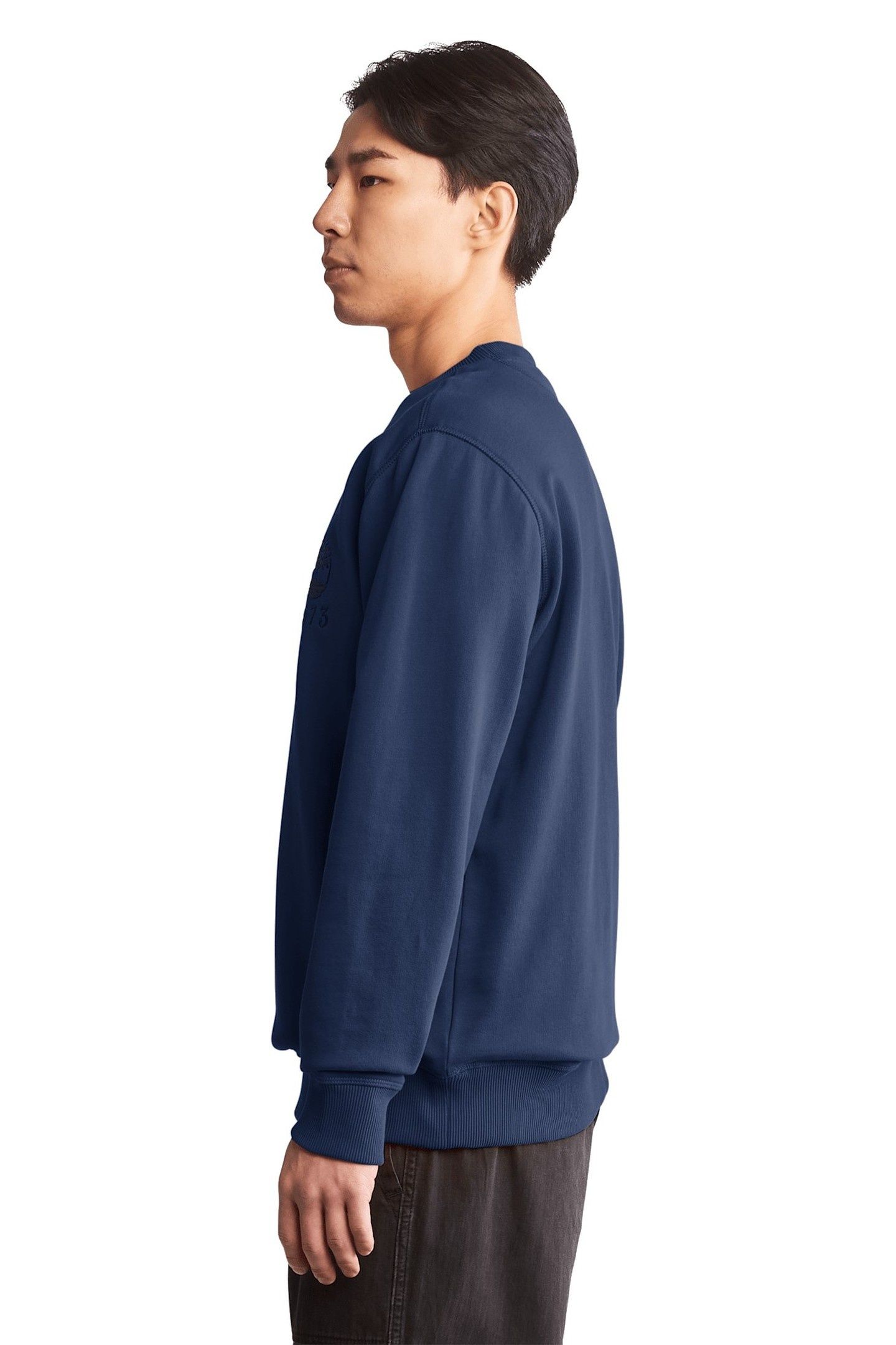 EMBROIDERED LOGO CREW NECK SWEATSHIRT DARK SAPPHIRE 4