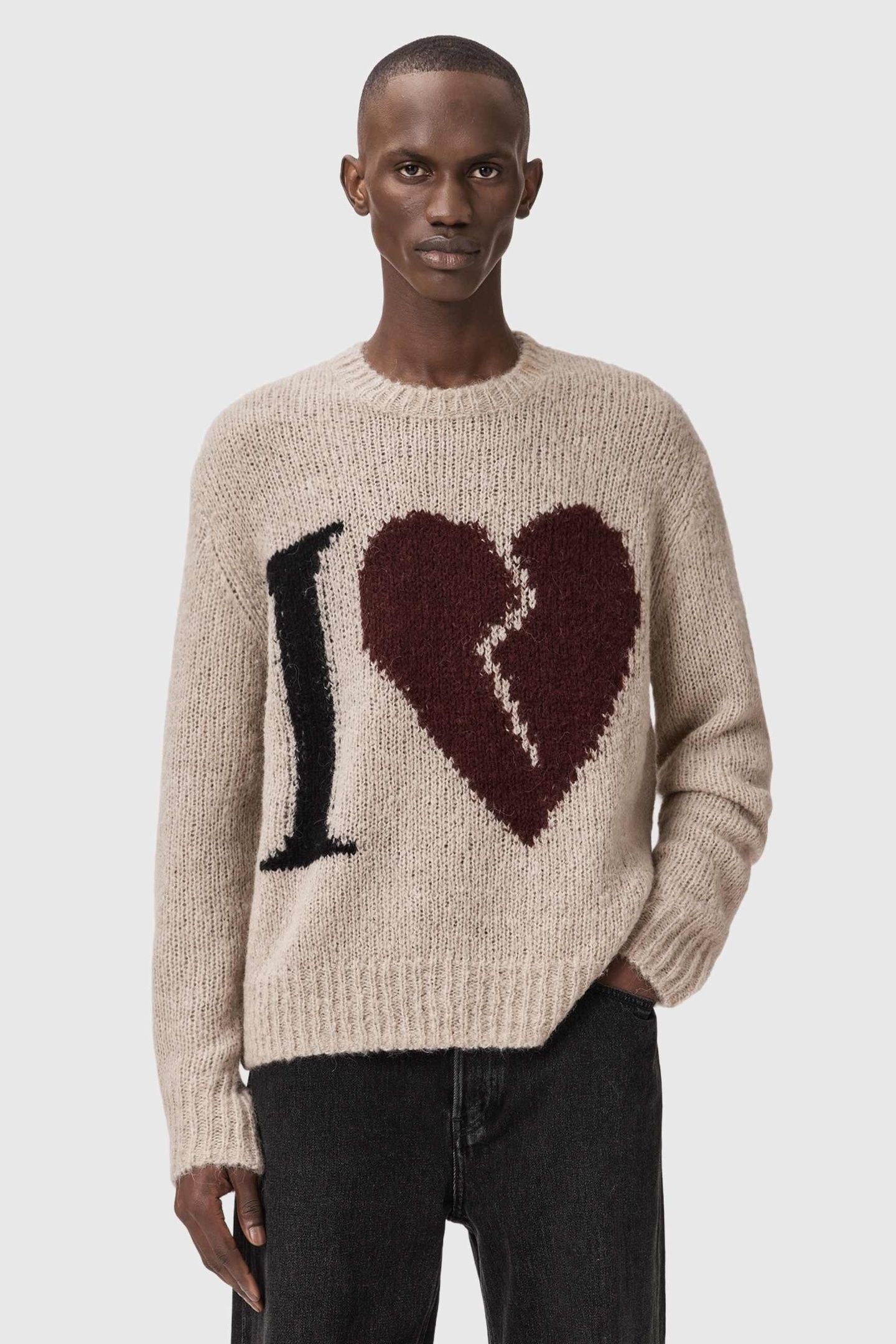 LOVER KNIT CREW PEBBLE BROWN 2