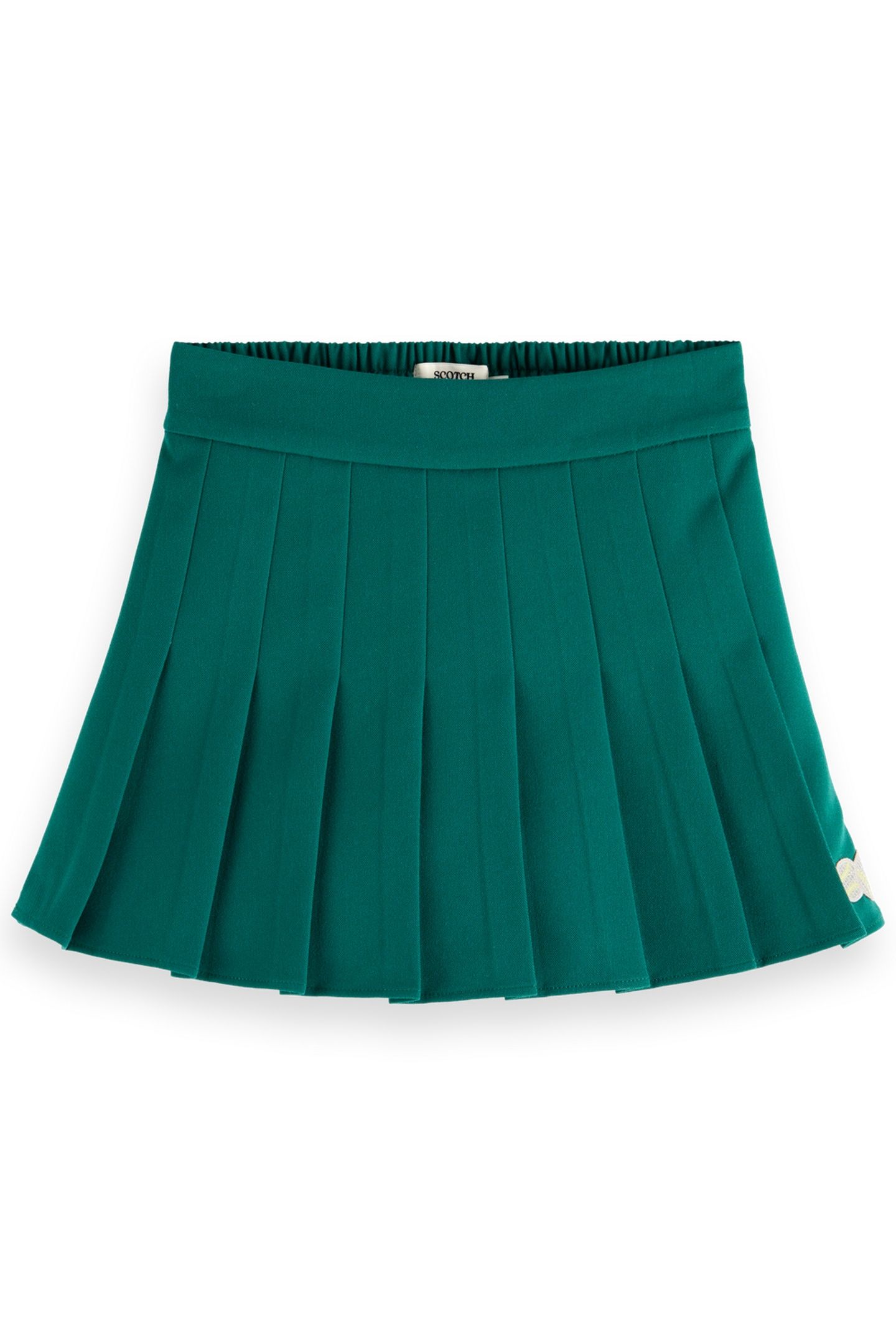 GIRL PLEATED TENNIS SKORT PITCH GREEN 1