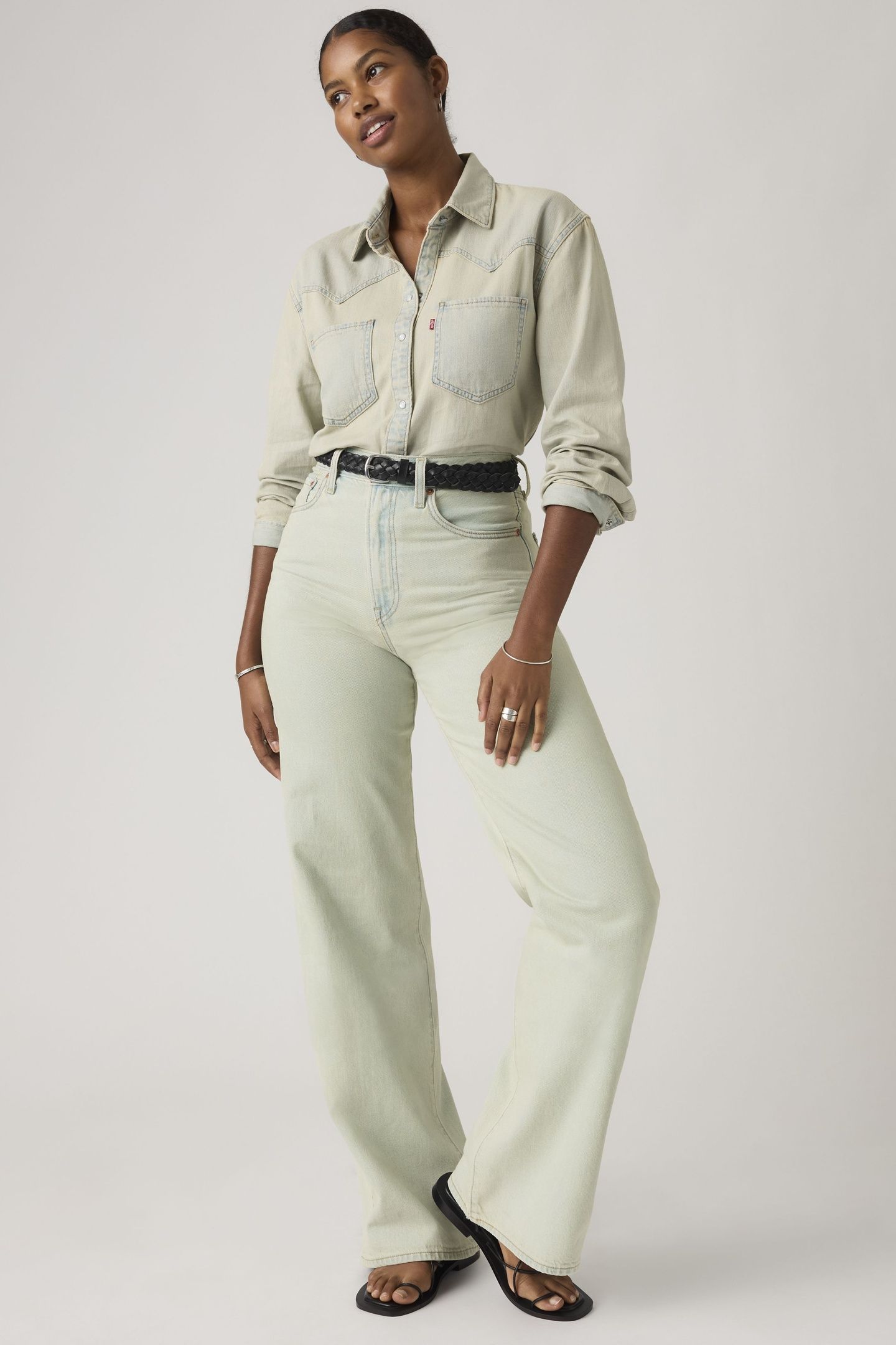 RIBCAGE WIDE LEG JEANS 2
