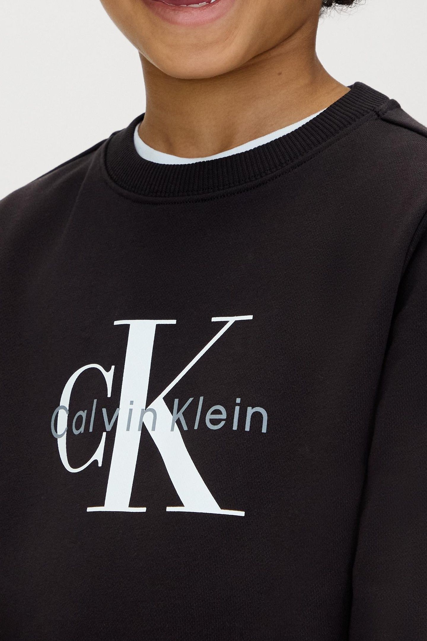 UNISEX MONOGRAM TERRY CREWNECK CK BLACK 6