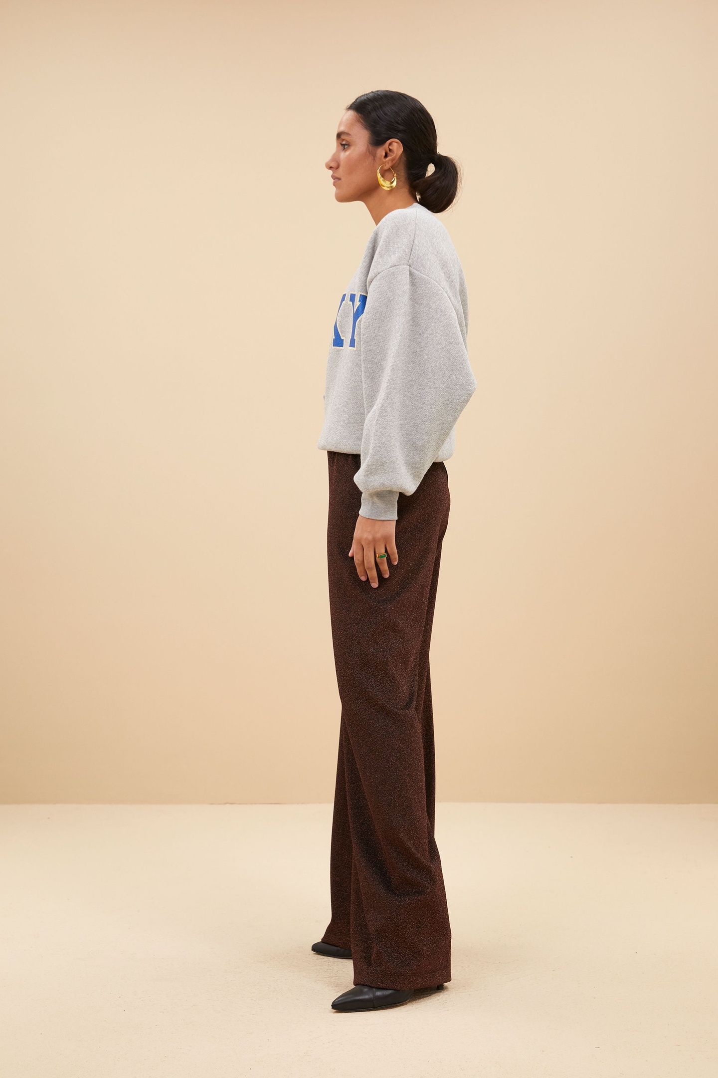BIBI LUCKY SPARKLE SWEATER GREY MELEE 5