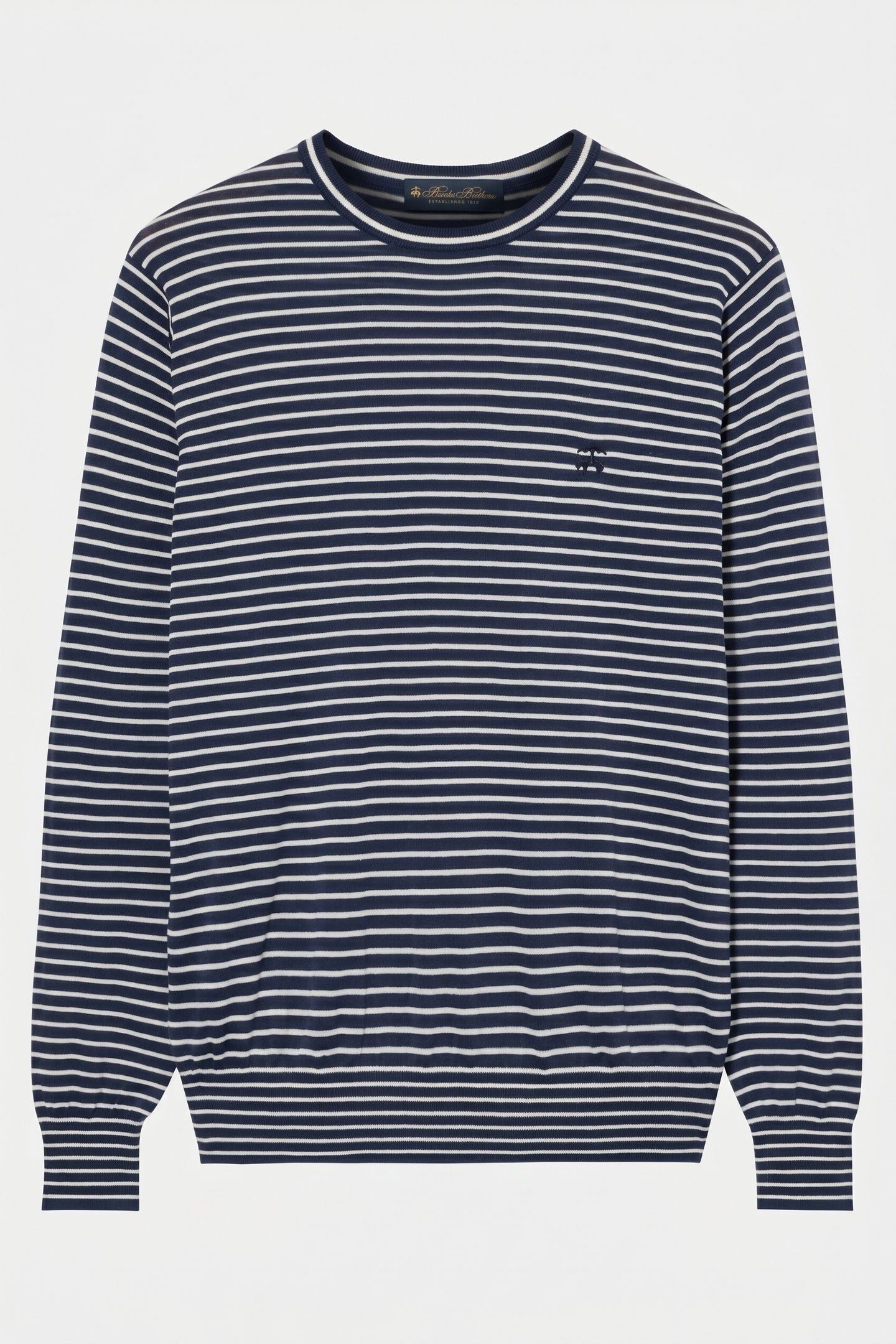 STRIPED CREWNECK COTTON BLUE 5