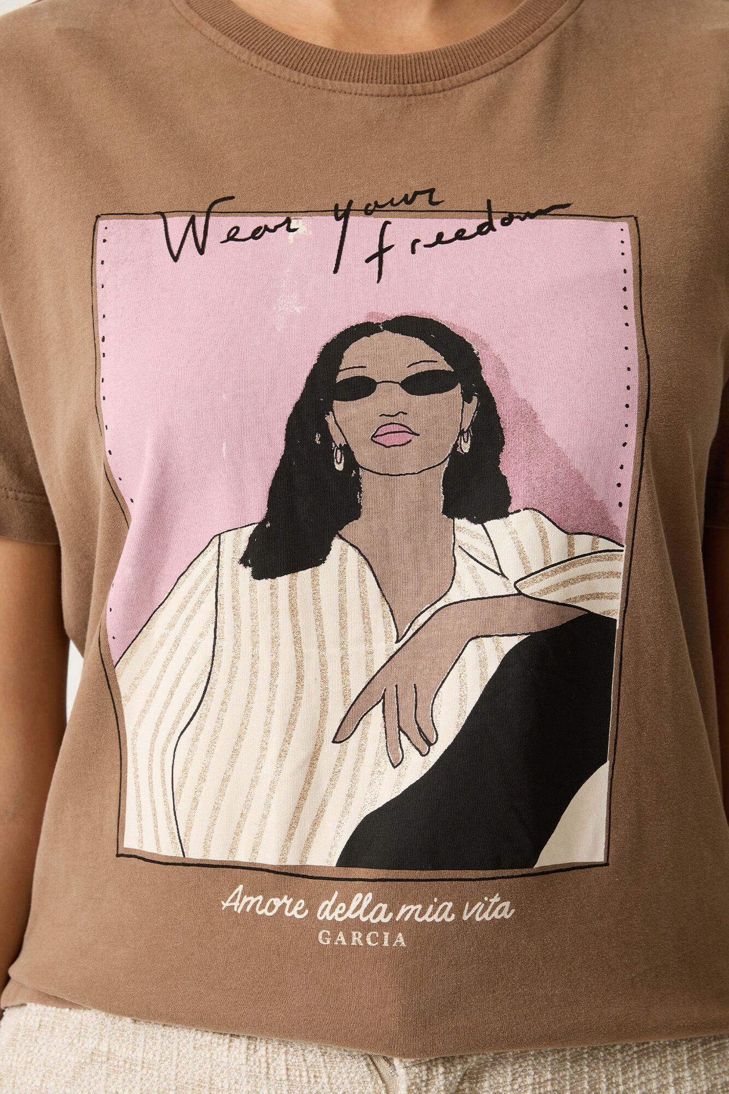LADIES T-SHIRT SS SOFT TAUPE 5