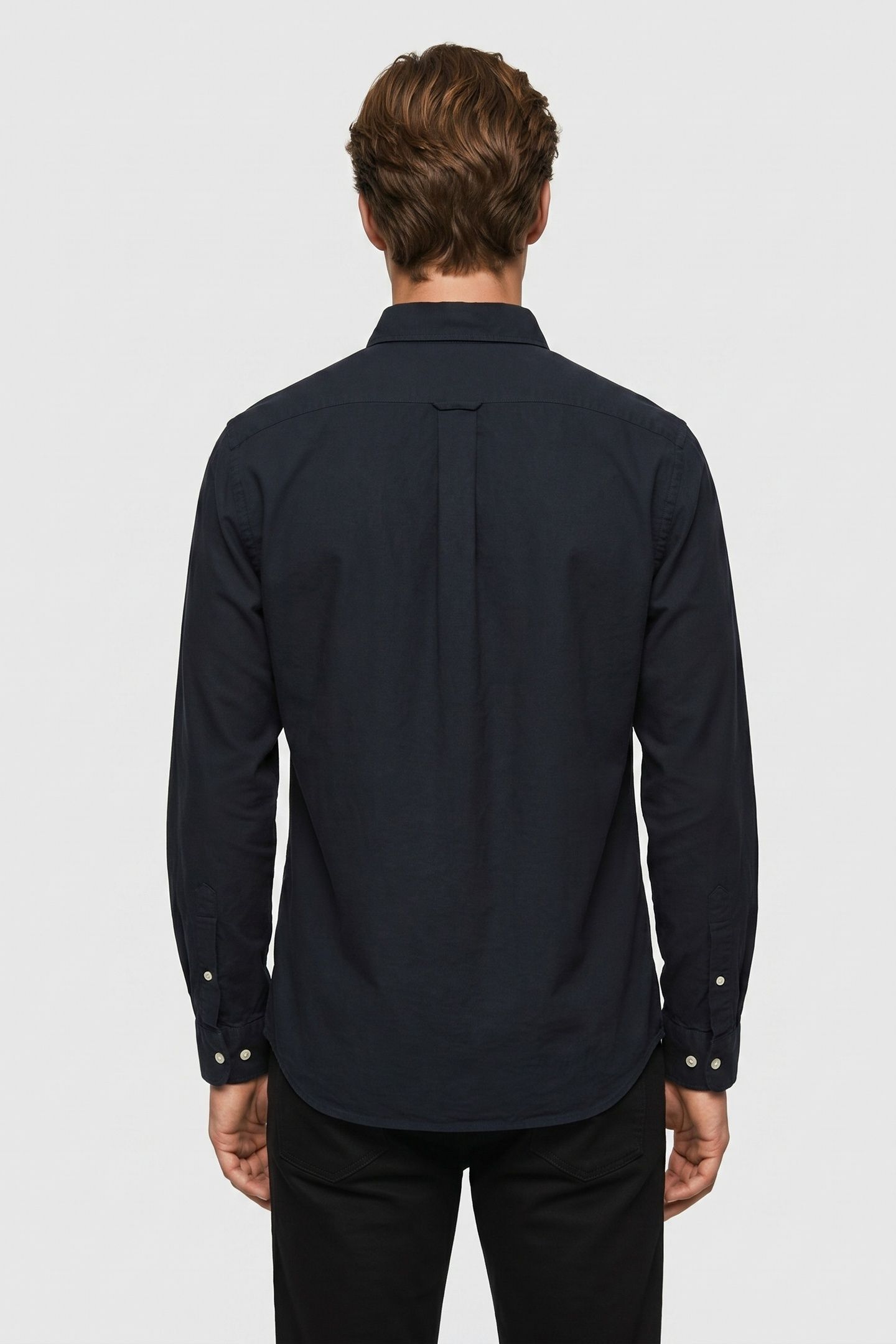 BUTTON-DOWN SHIRT W/POCKET COTTON NAVY 2