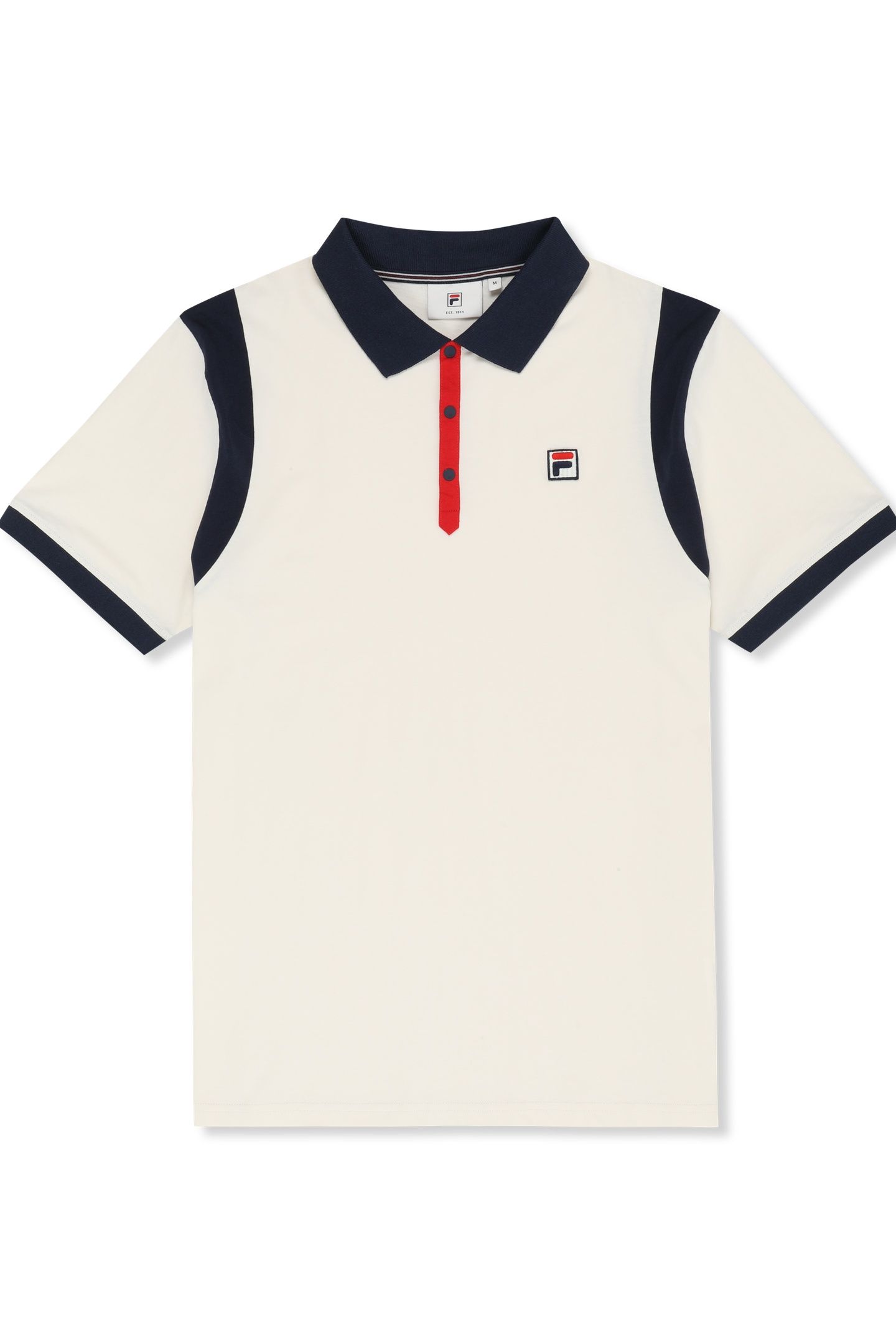 CASOLI REGULAR BLOCKED POLO SHIRT EGRET-BLACK IRIS 4
