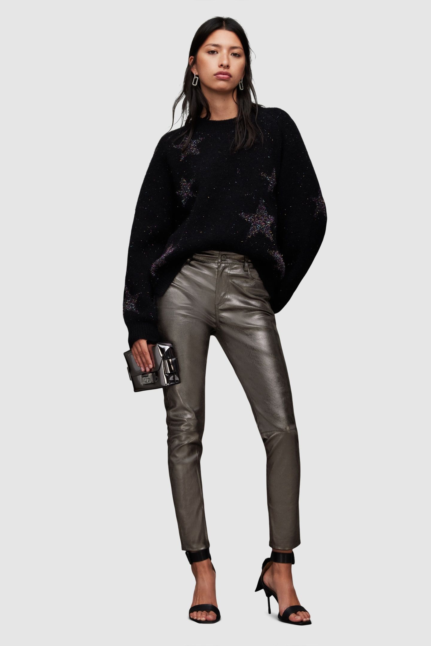 INA LEA TROUSER GUNMETAL 3