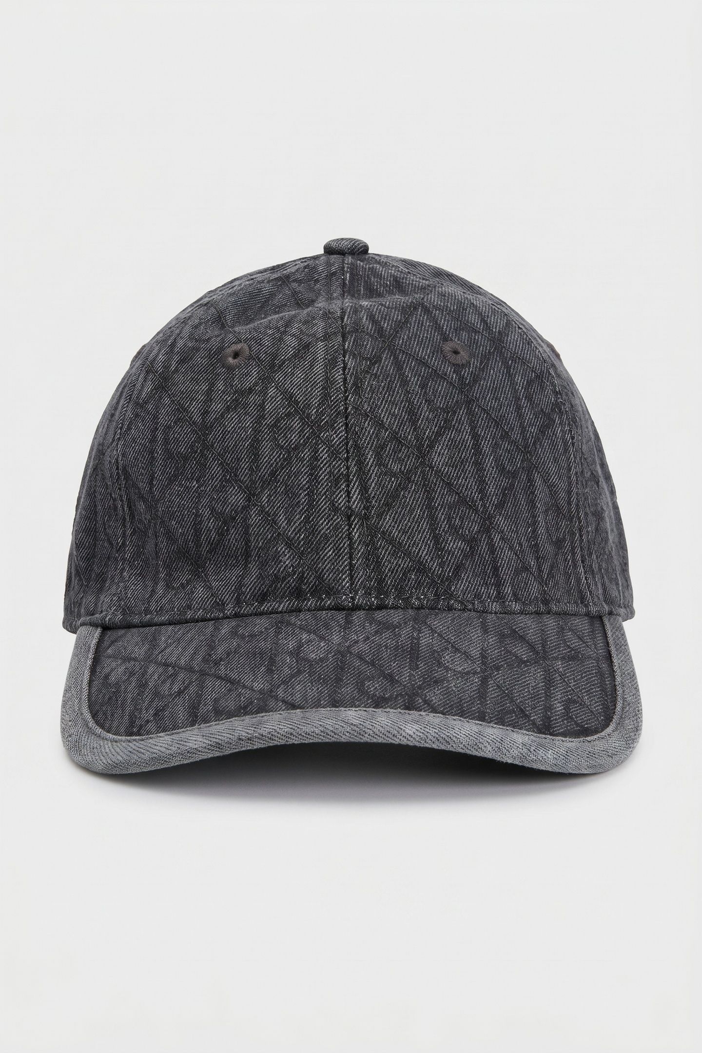DENIM EMBLEM BURNOUT CAP CHARCOAL GRAY 1