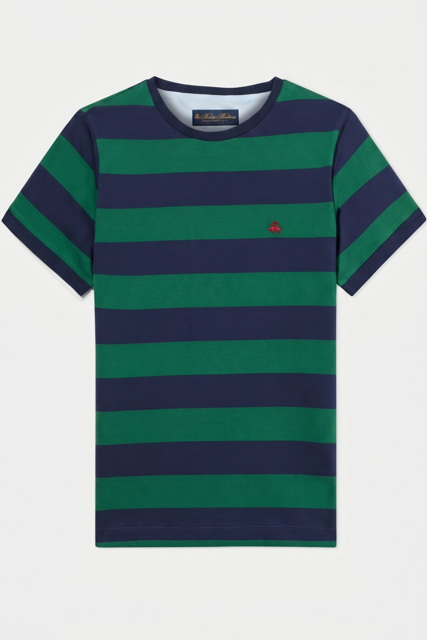 STRIPED T-SHIRT COTTON GREEN 5