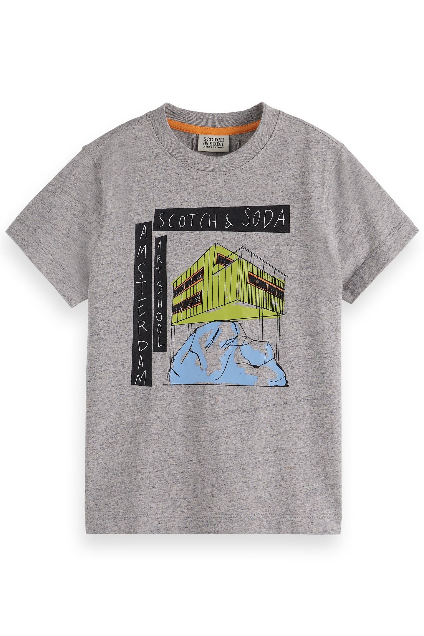 BOY RELAXED-FIT T-SHIRT WITH FRONT ARTWORK GREY MELANGE 1