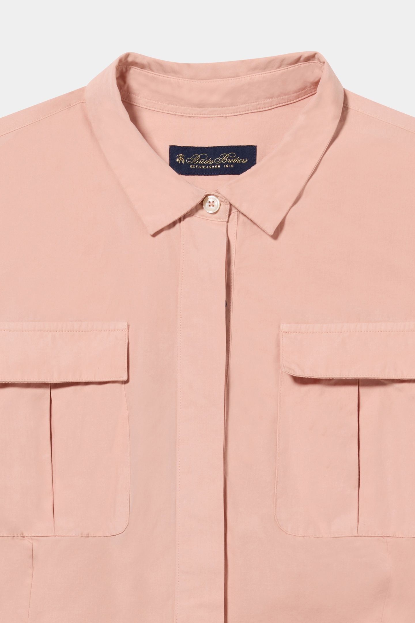 SHIRT DRESS W/POCKETS COTTON SALMON 5