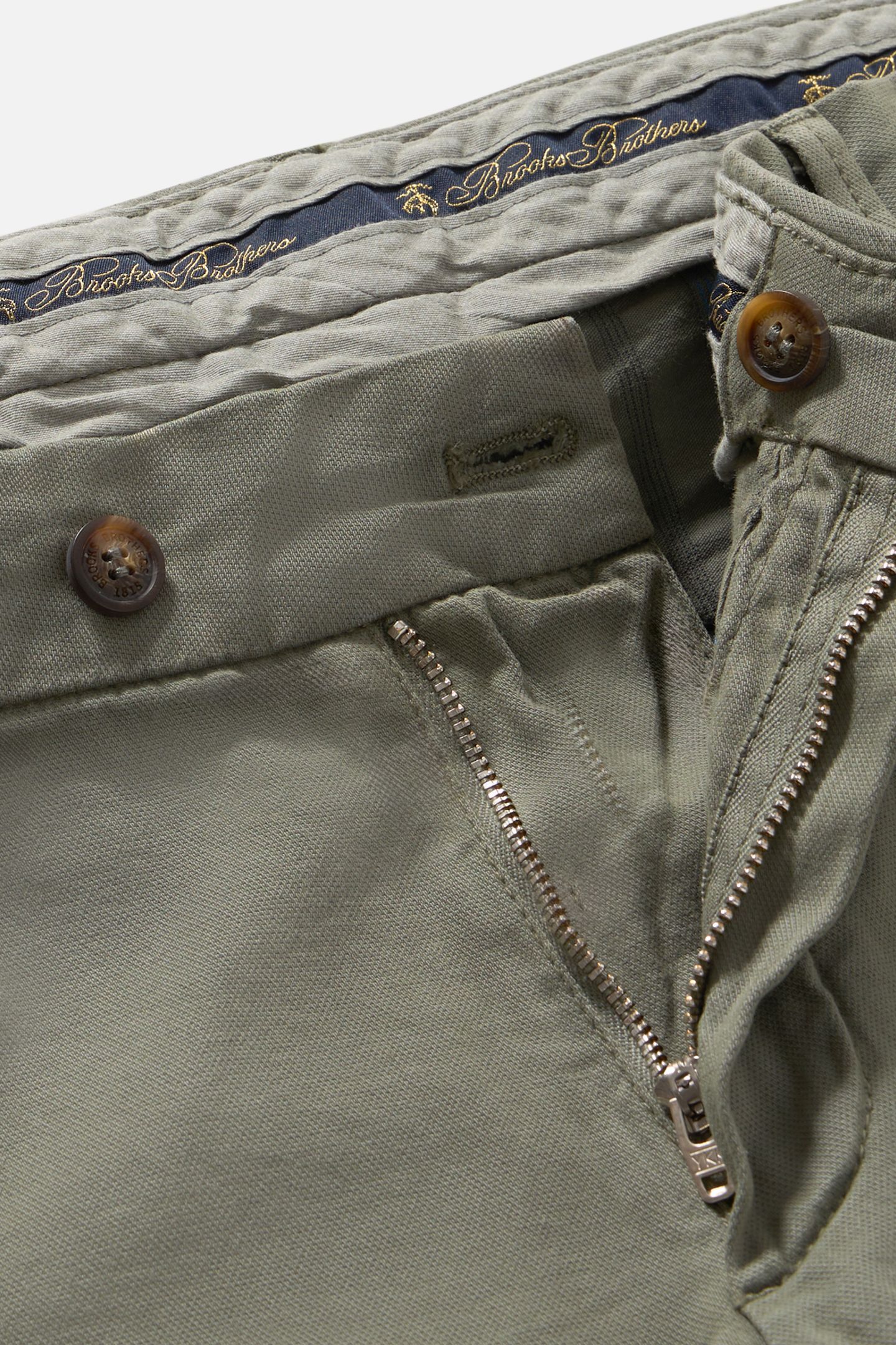 SLIM FIT WOVEN STRETCH COTTON CHINOS MILITARY 6