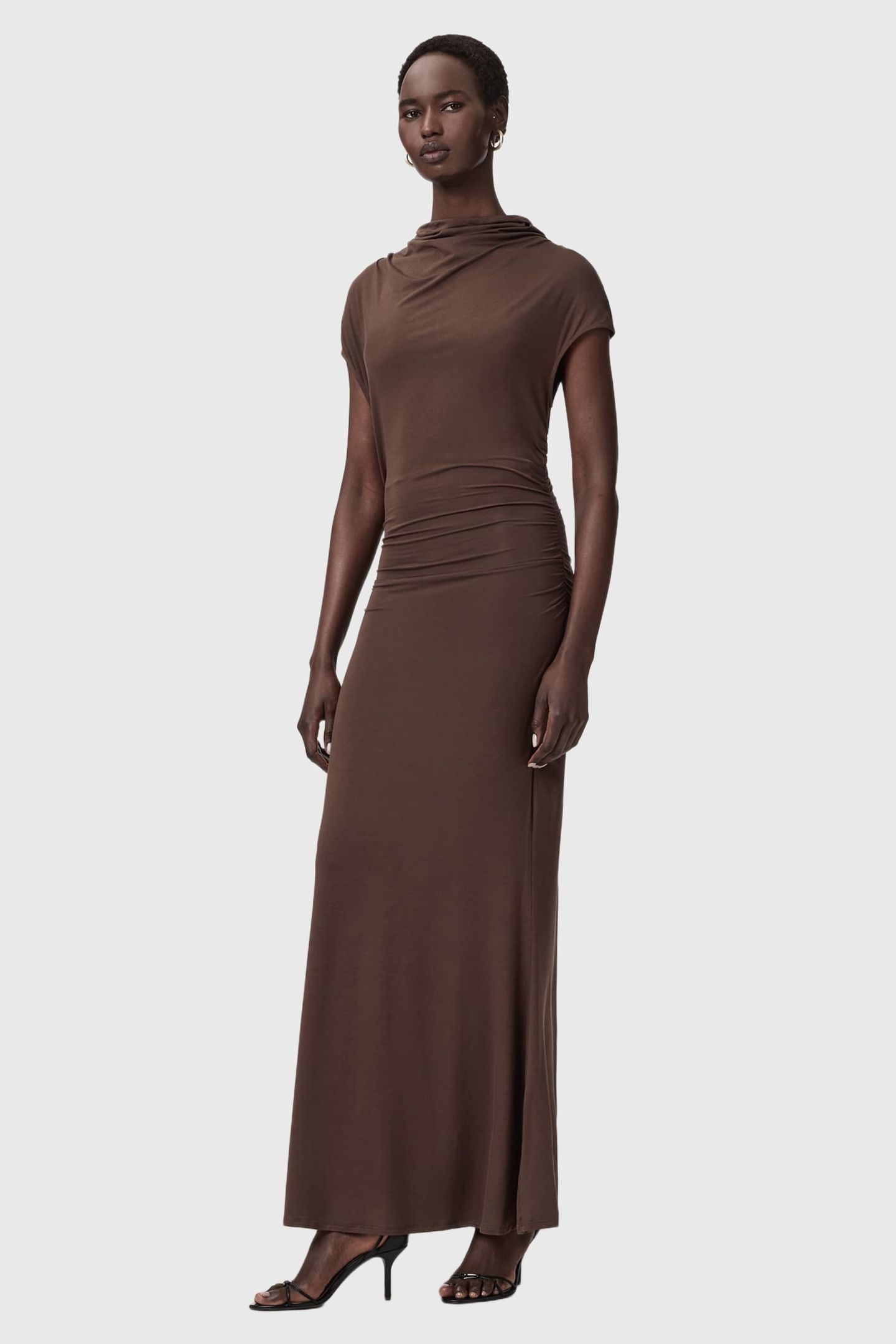 SELENA DRESS BITTER BROWN 2