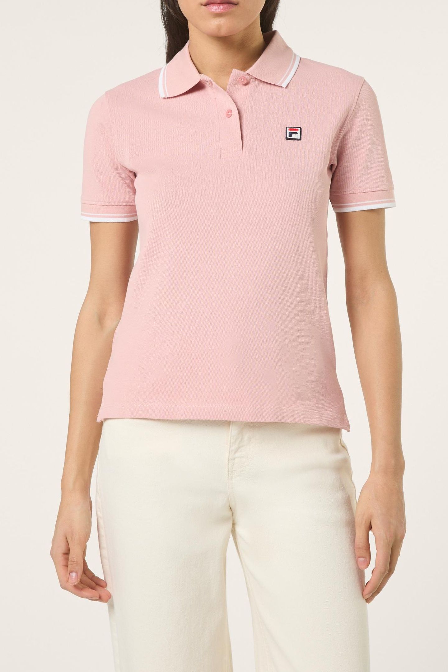 BIELLA SLIM TIPPED POLO SHIRT MELLOW ROSE 1