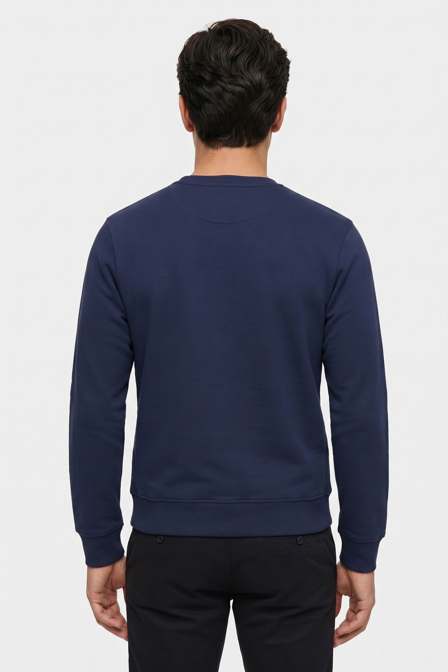 PLAIN SWEATPANTS COTTON NAVY 2