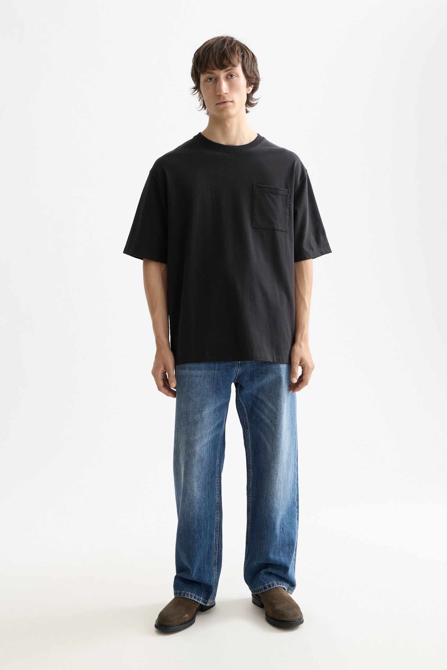 CORE - 3 CROSSES LOOSE FIT POCKET T-SHIRT BLACK 1