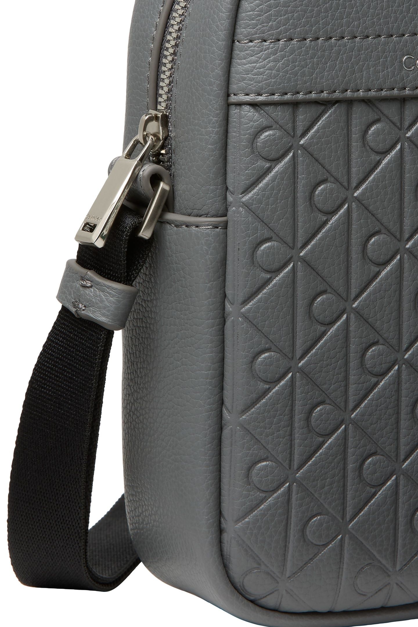 EMBLEM EMBOSS SLING BAG CHARCOAL GRAY 4