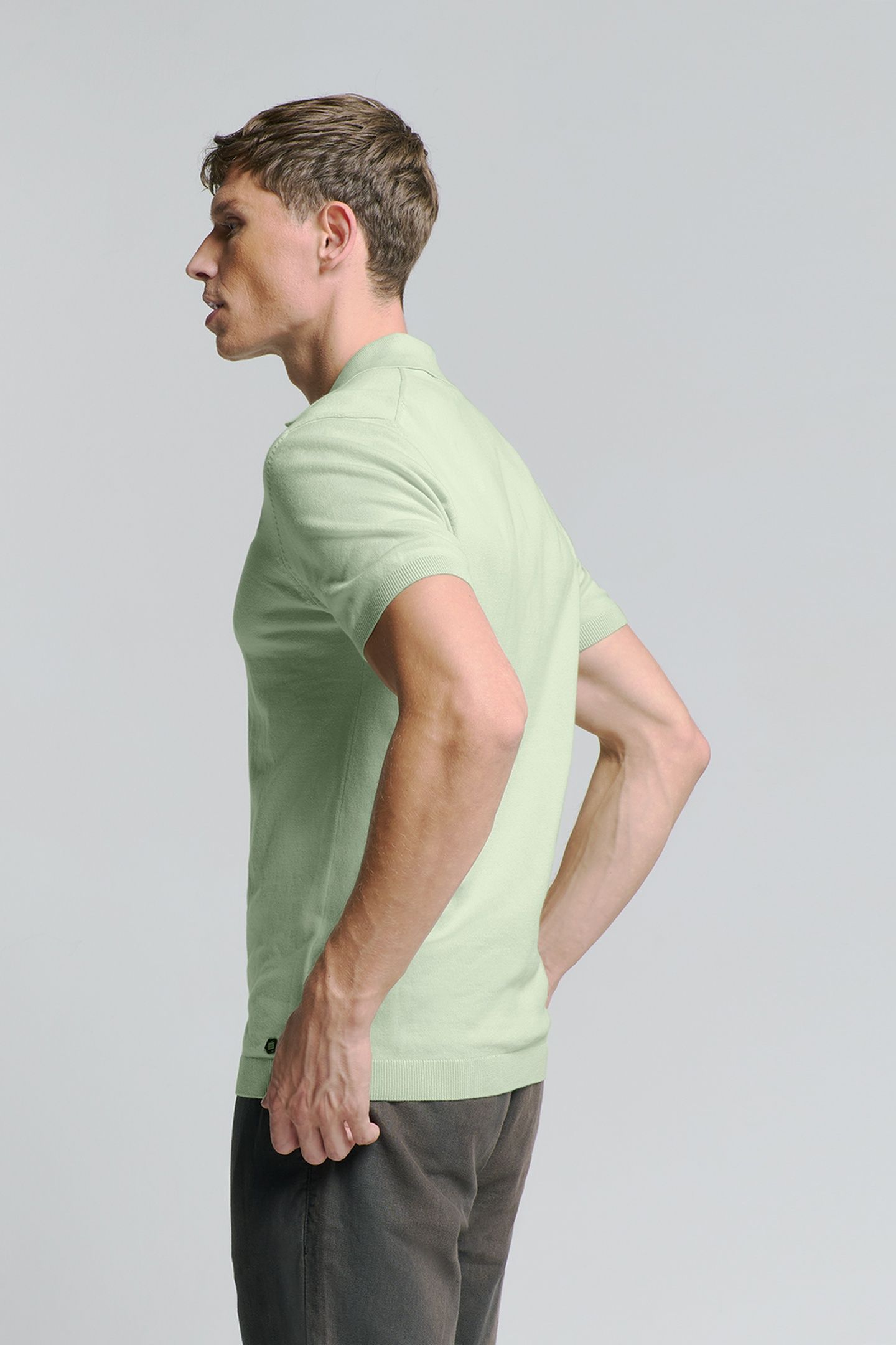 PULLOVER SHORT SLEEVE POLO V SOLID MINT 3