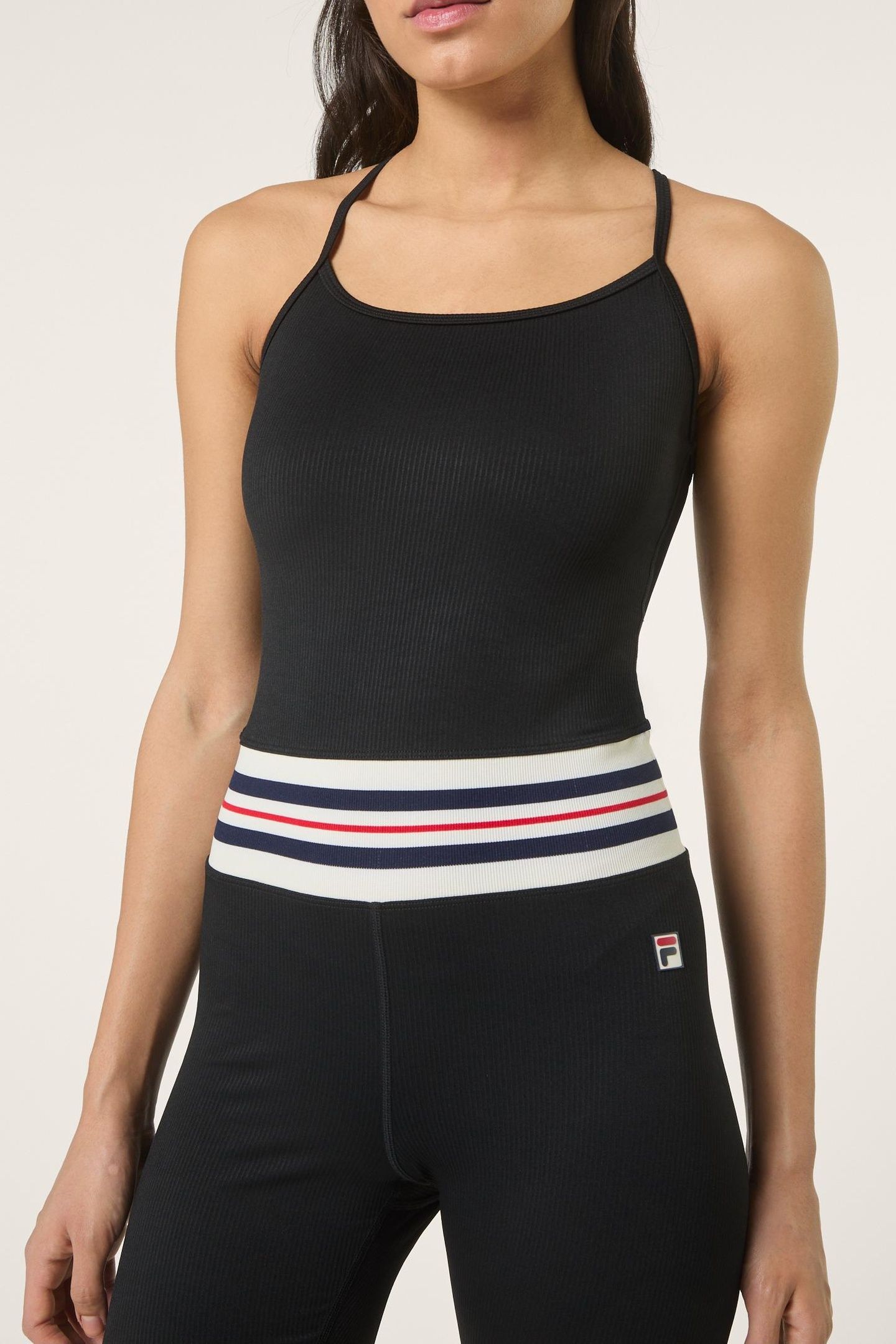 BIENTINA SHORT HERITAGE TAPE ACTIVE JUMPSUIT BLACK 1