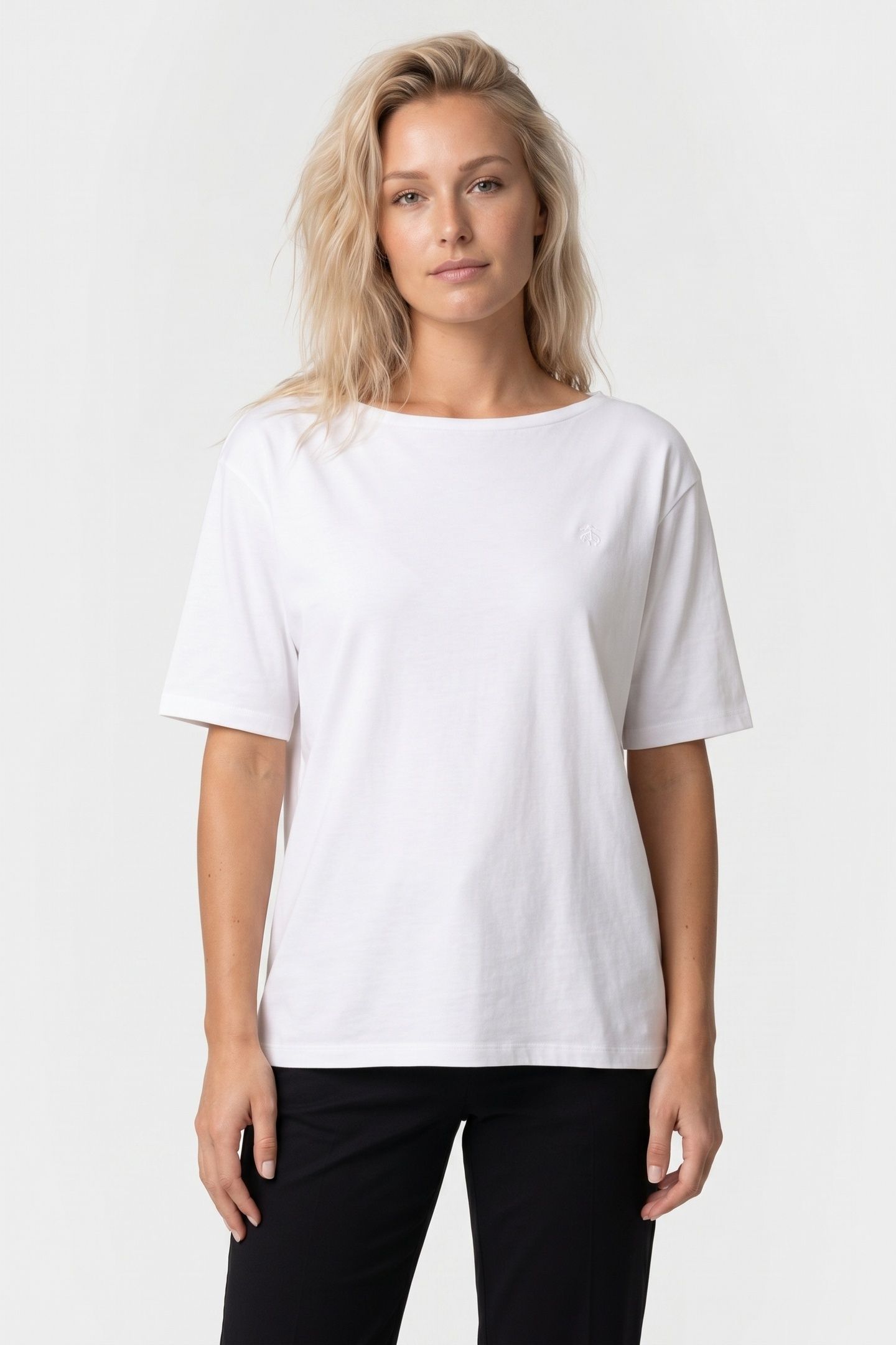 LOGOED T-SHIRT COTTON WHITE 1