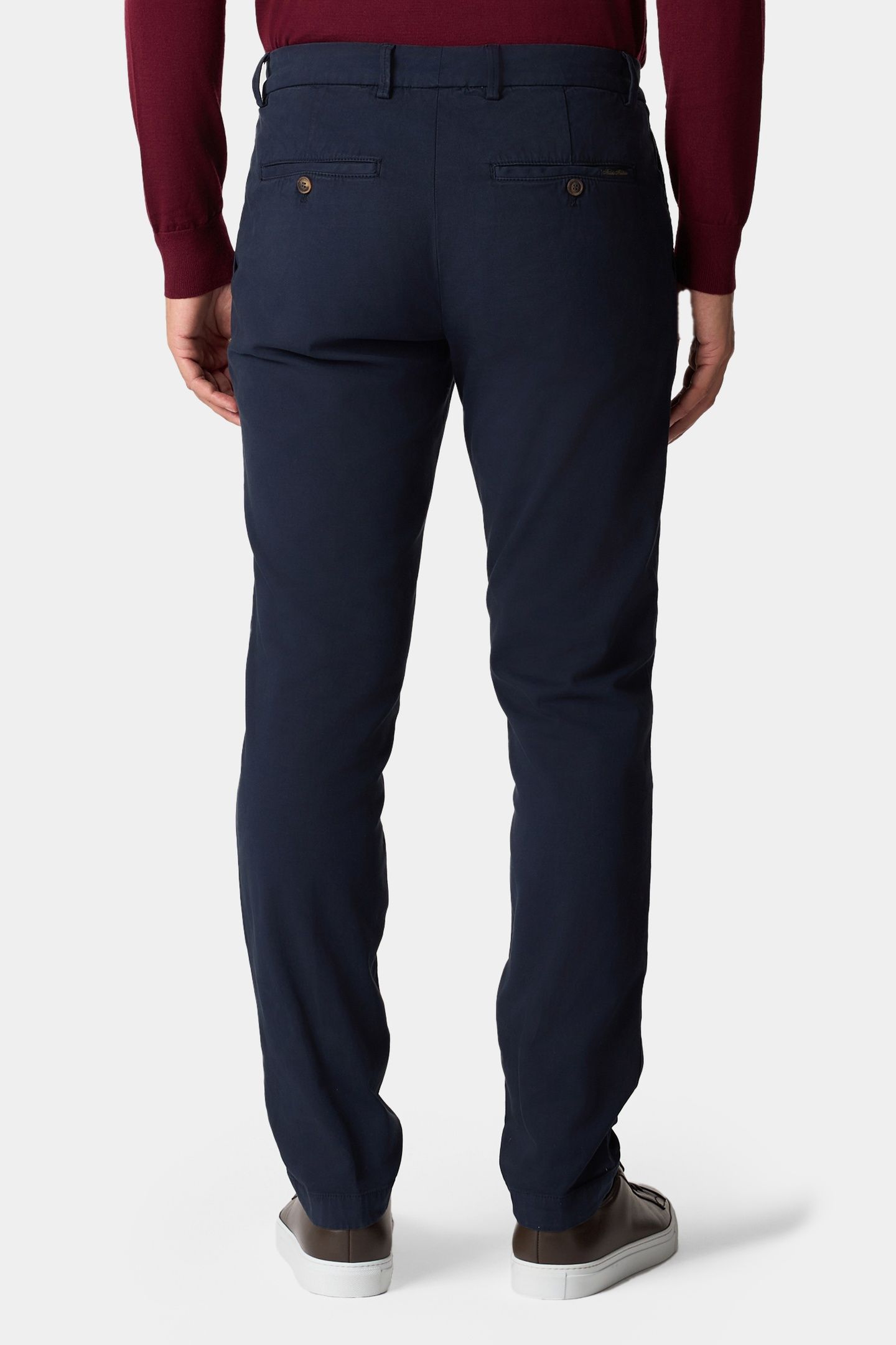 SLIM FIT WOVEN STRETCH COTTON CHINOS NAVY 3
