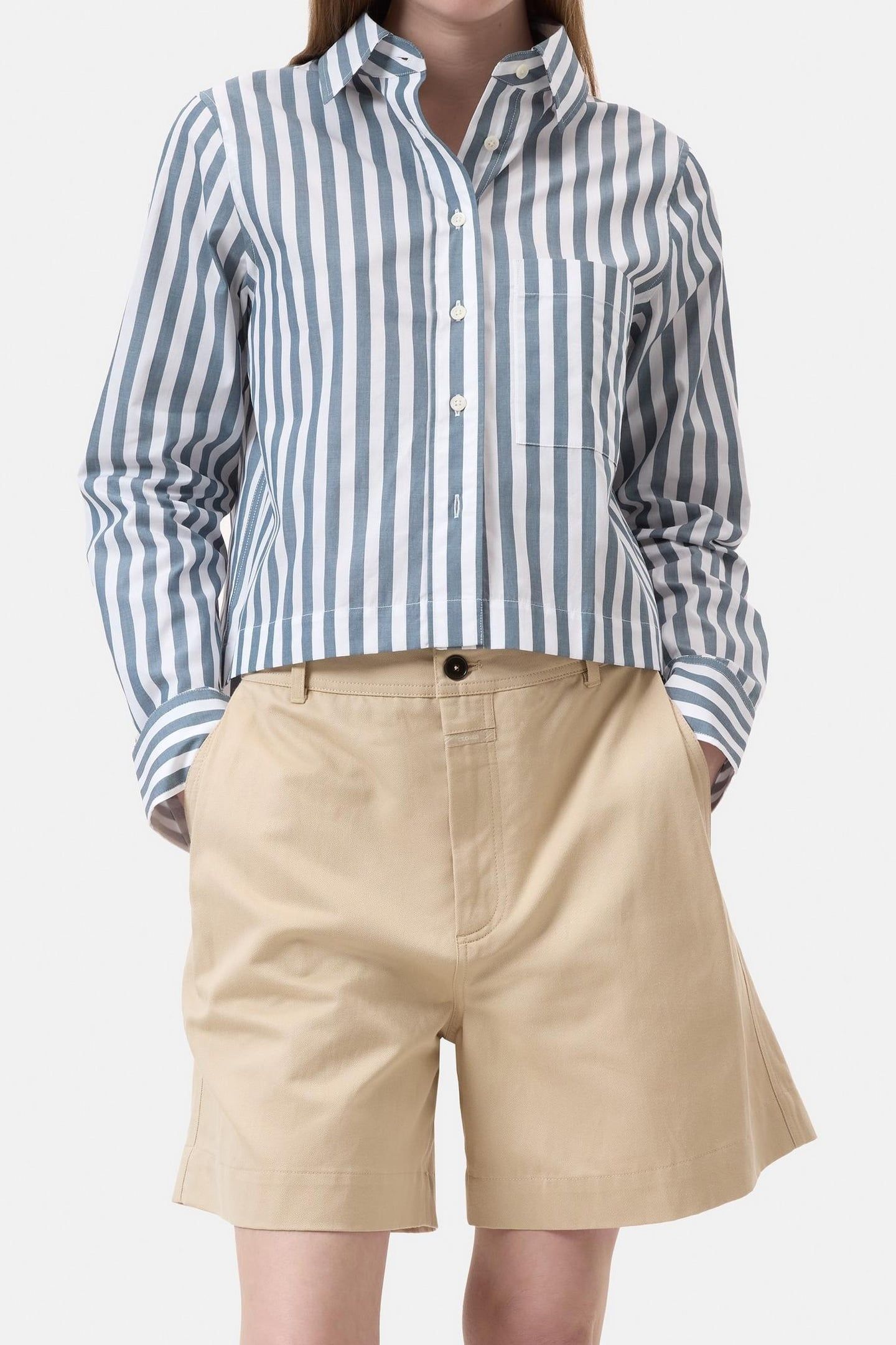 CROPPED CLASSIC SHIRT LED GREY 1
