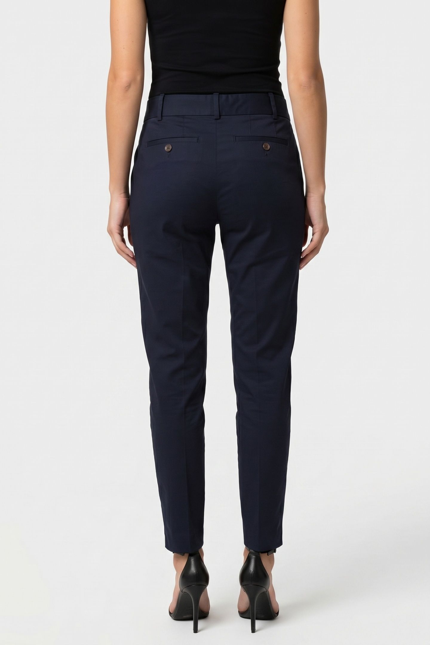 STRETCH COTTON CIGARETTE CHINO NAVY 2