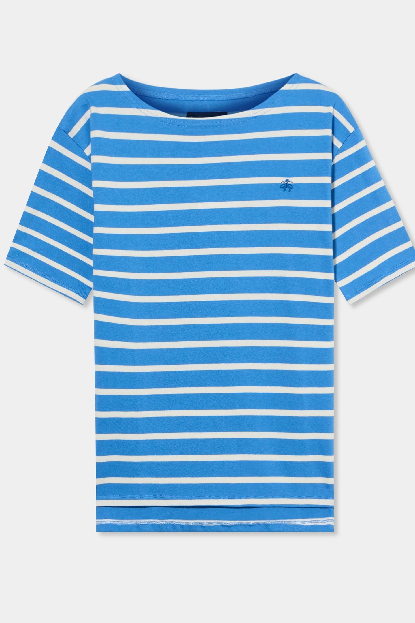LOGOED T-SHIRT COTTON LIGHT BLUE 3