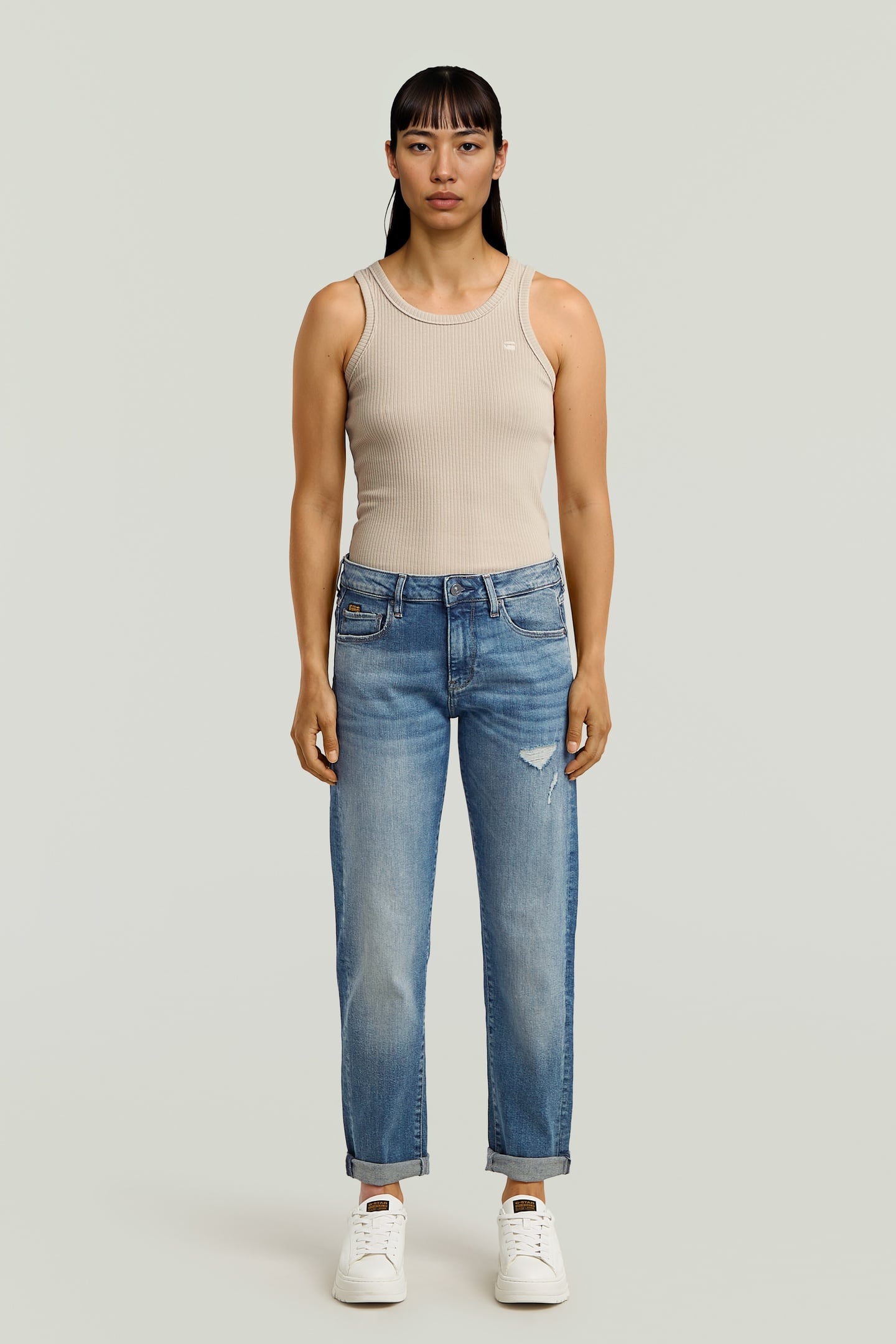 RIB TANKTOP BEIGE/KHAKI 4