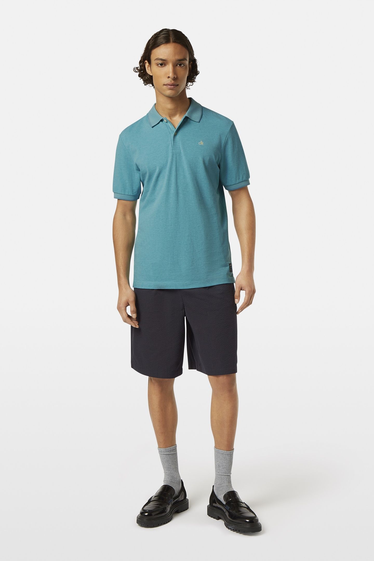 MELANGE REGULAR FIT POLO SEA BLUE MELANGE 2