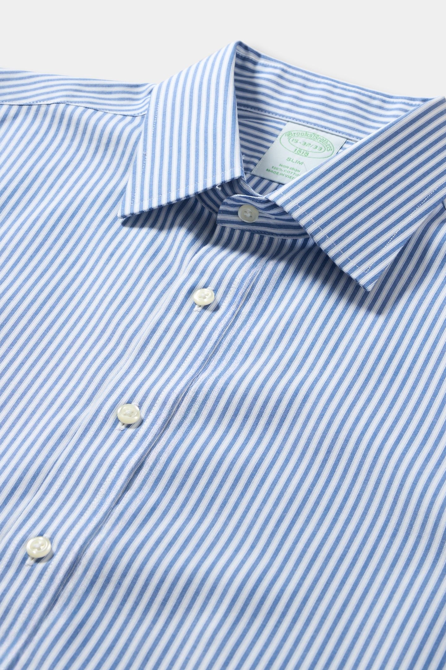 NON-IRON SLIM FIT SHIRT WITH AINSLEY COLLAR NAVY 4