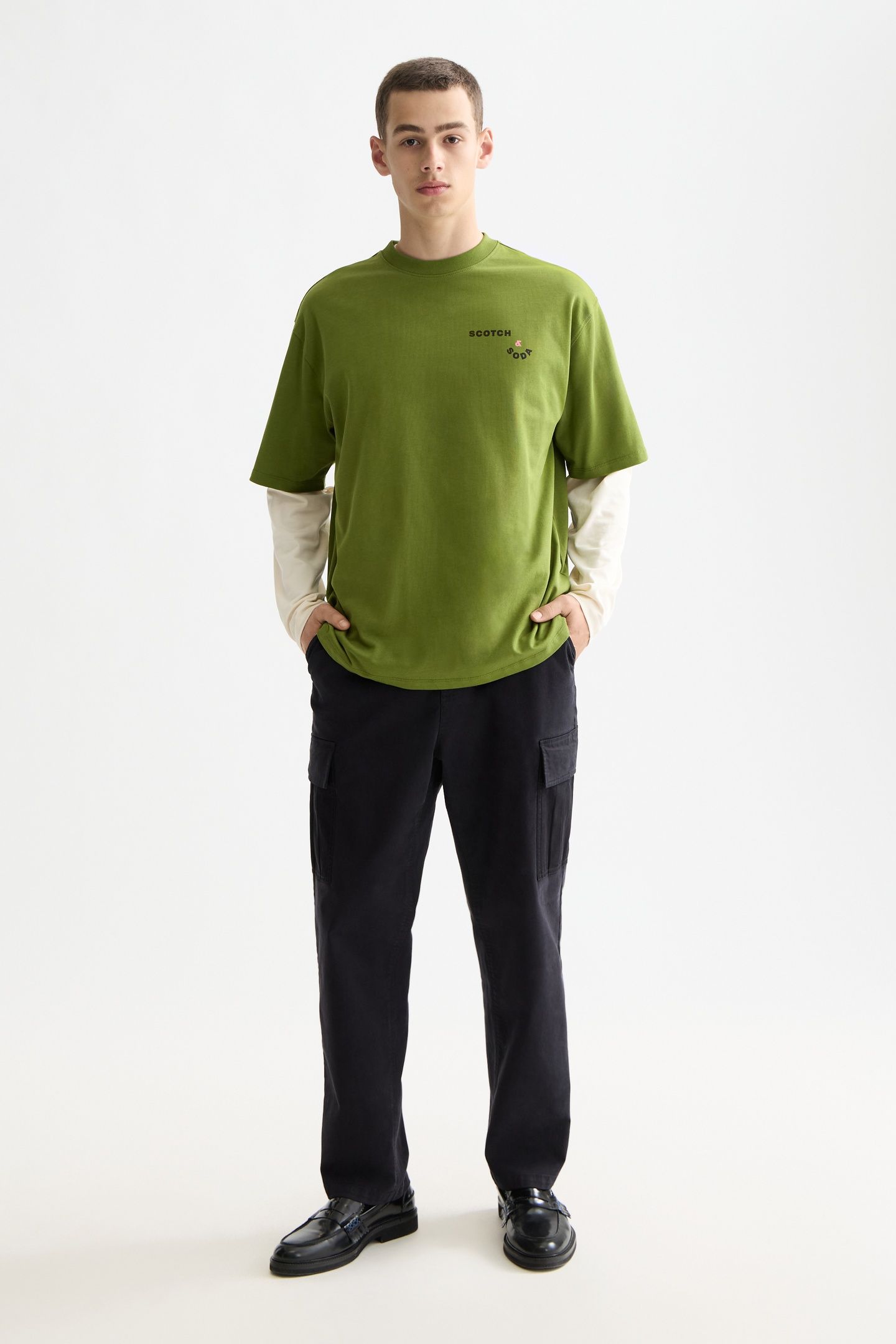 LOOSE FIT FRONT AND BACK ARTWORK T-SHIRT CALLA GREEN 3