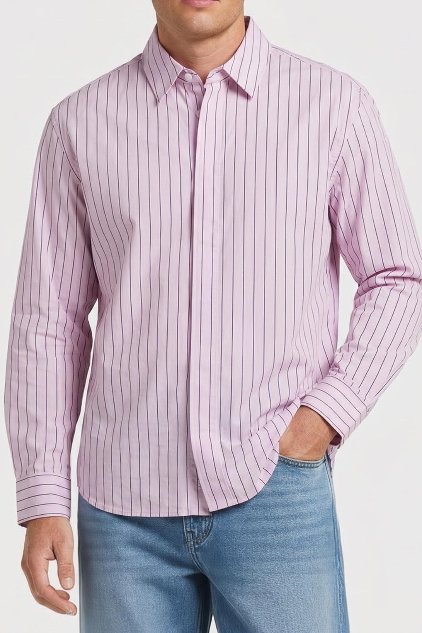 LS MULTI STRIPE SHIRT SPRING LILAC 1