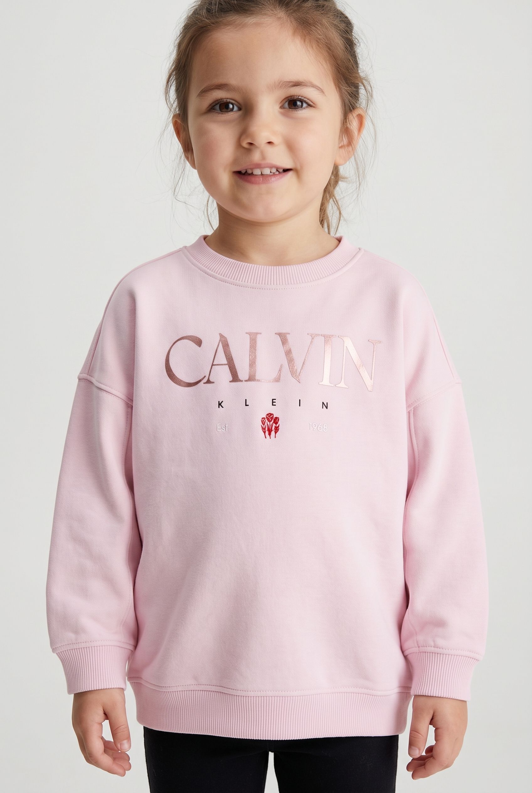 GIRLS MULTI COLOR SWEATER PEARLY PINK 3