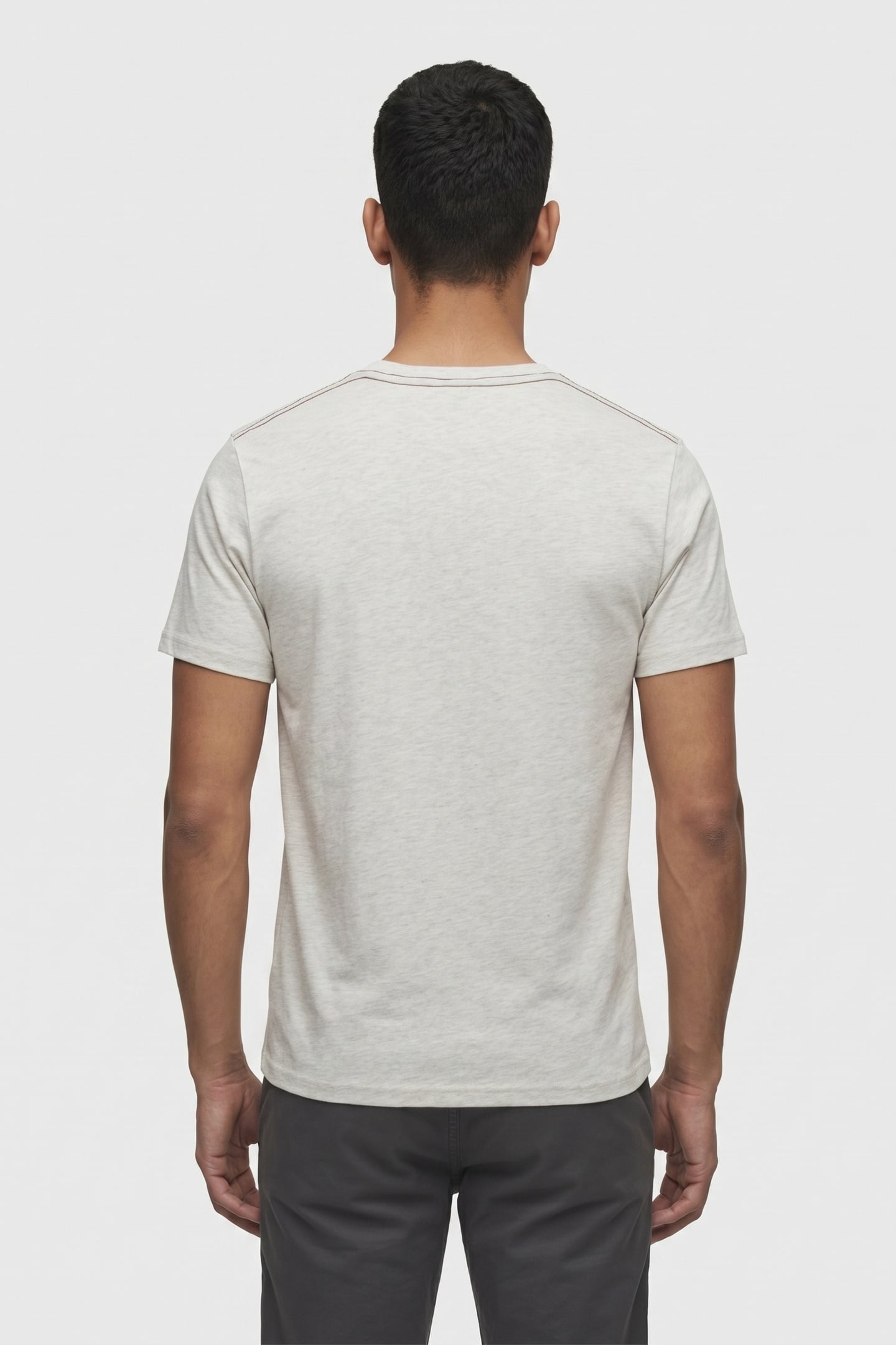 T-SHIRT CREWNECK MELANGE CHEST PRINT KIT 3