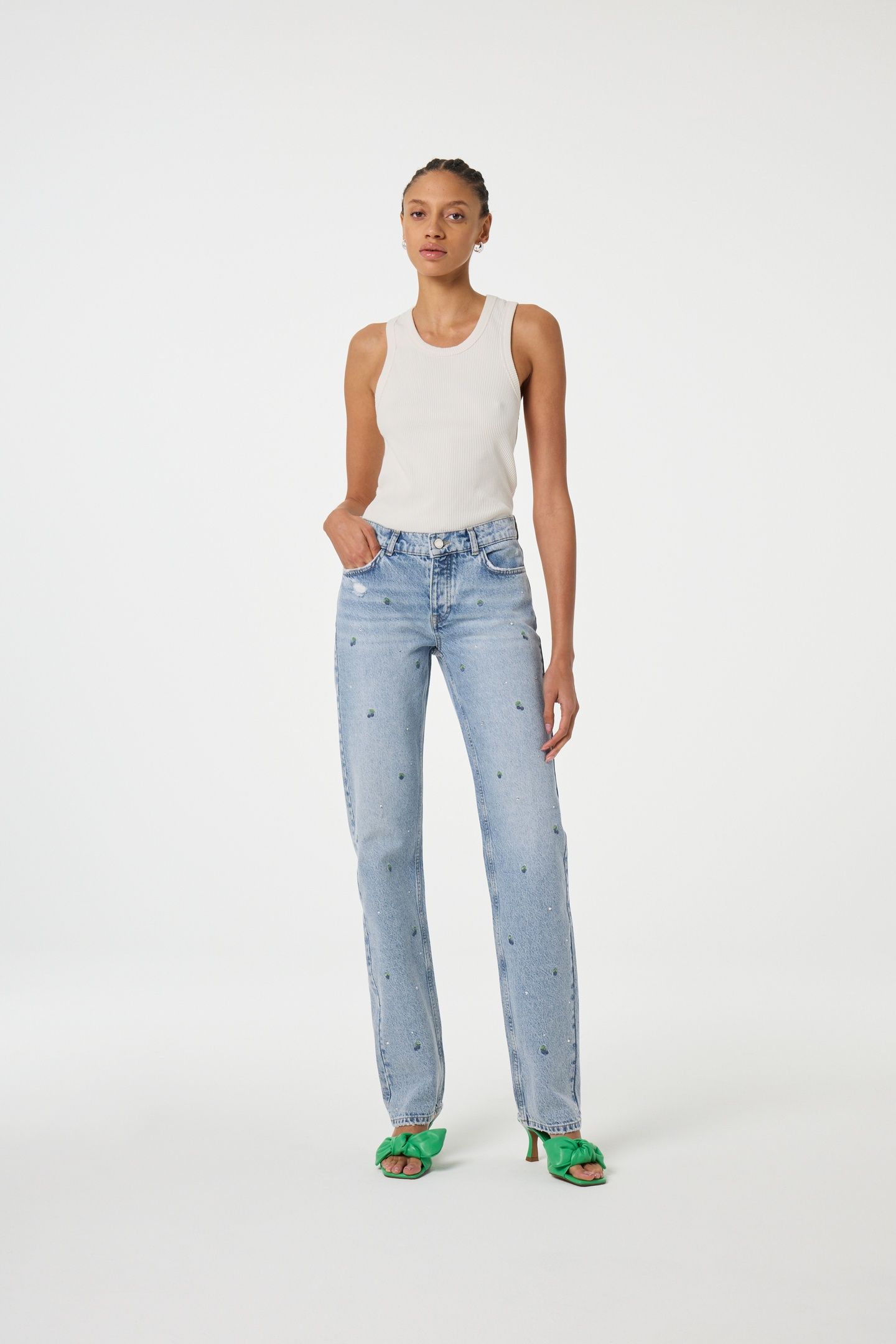 MARIE STRAIGHT LEG JEANS VINTAGE BLUE 2