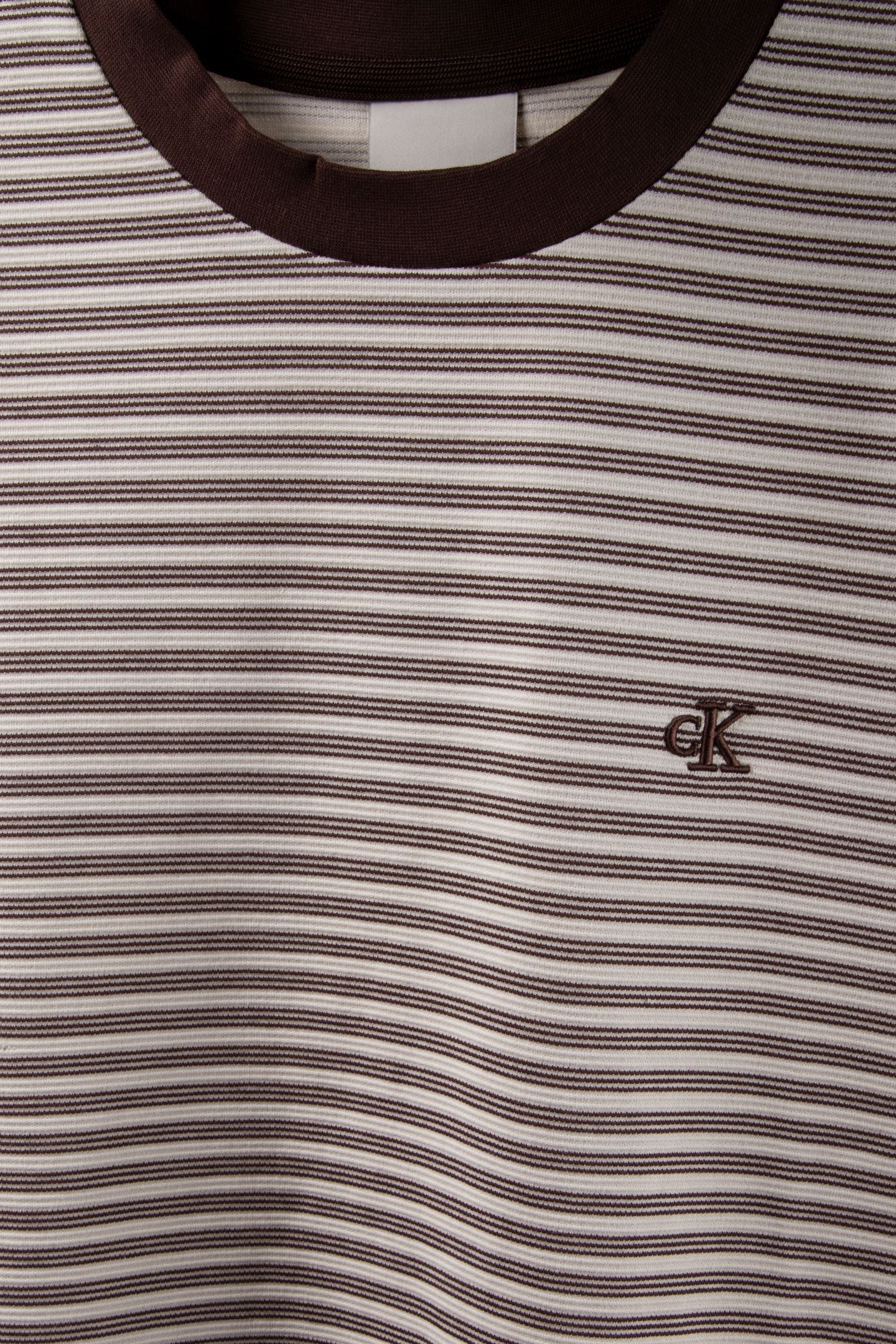 SS STRIPED OTTOMAN T-SHIRT RICH BROWN 4