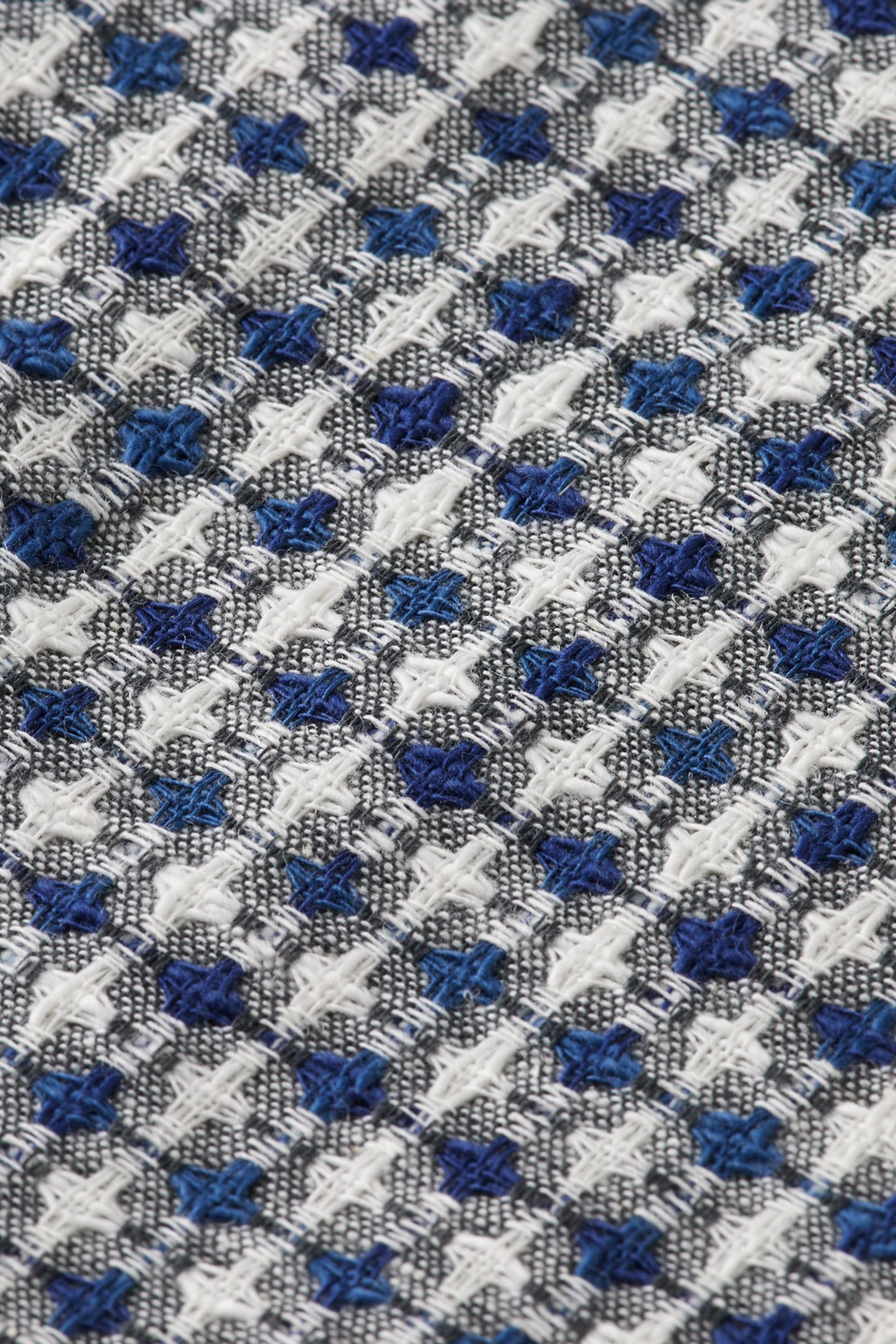 RELAXED FIT SHORT SLEEVE JACQUARD SHIRT BLUE DIAMOND 3