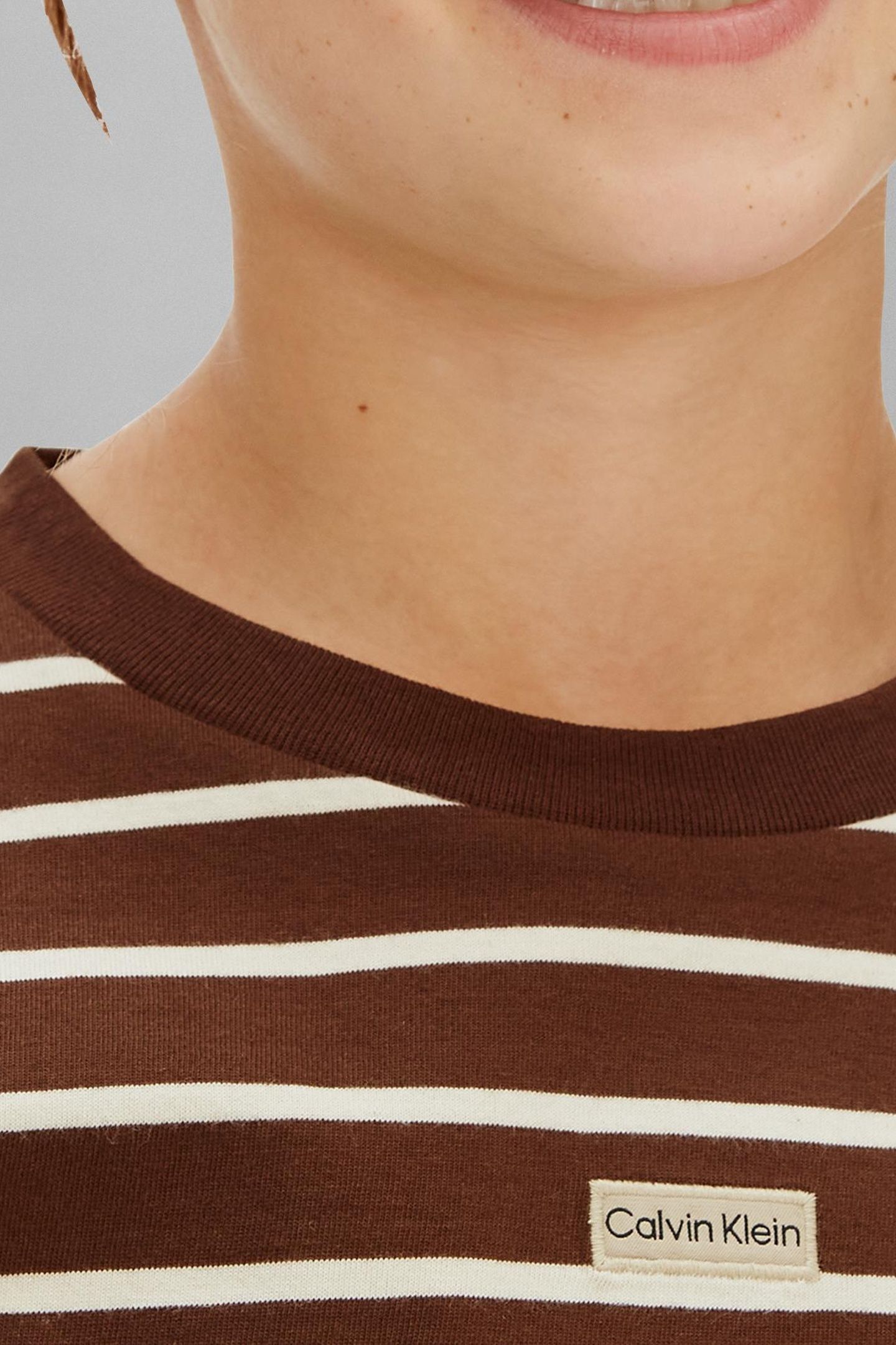 GIRLS STRIPE L/S T-SHIRT LEGACY BROWN/WHITE GRAY 7