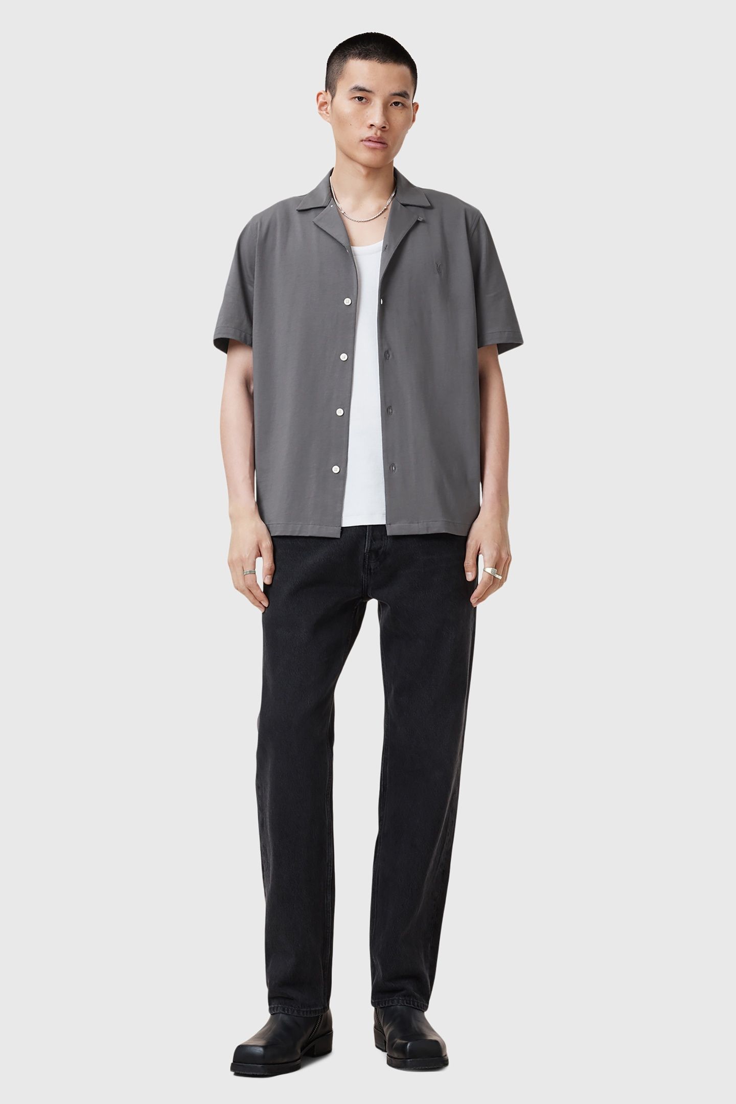HUDSON SS SHIRT IRON GREY 1