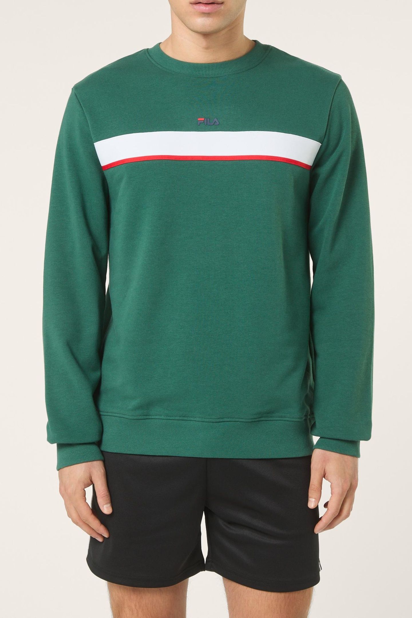 SAGANO REGULAR TAPED CREWNECK SWEATSHIRT POSY GREEN 2