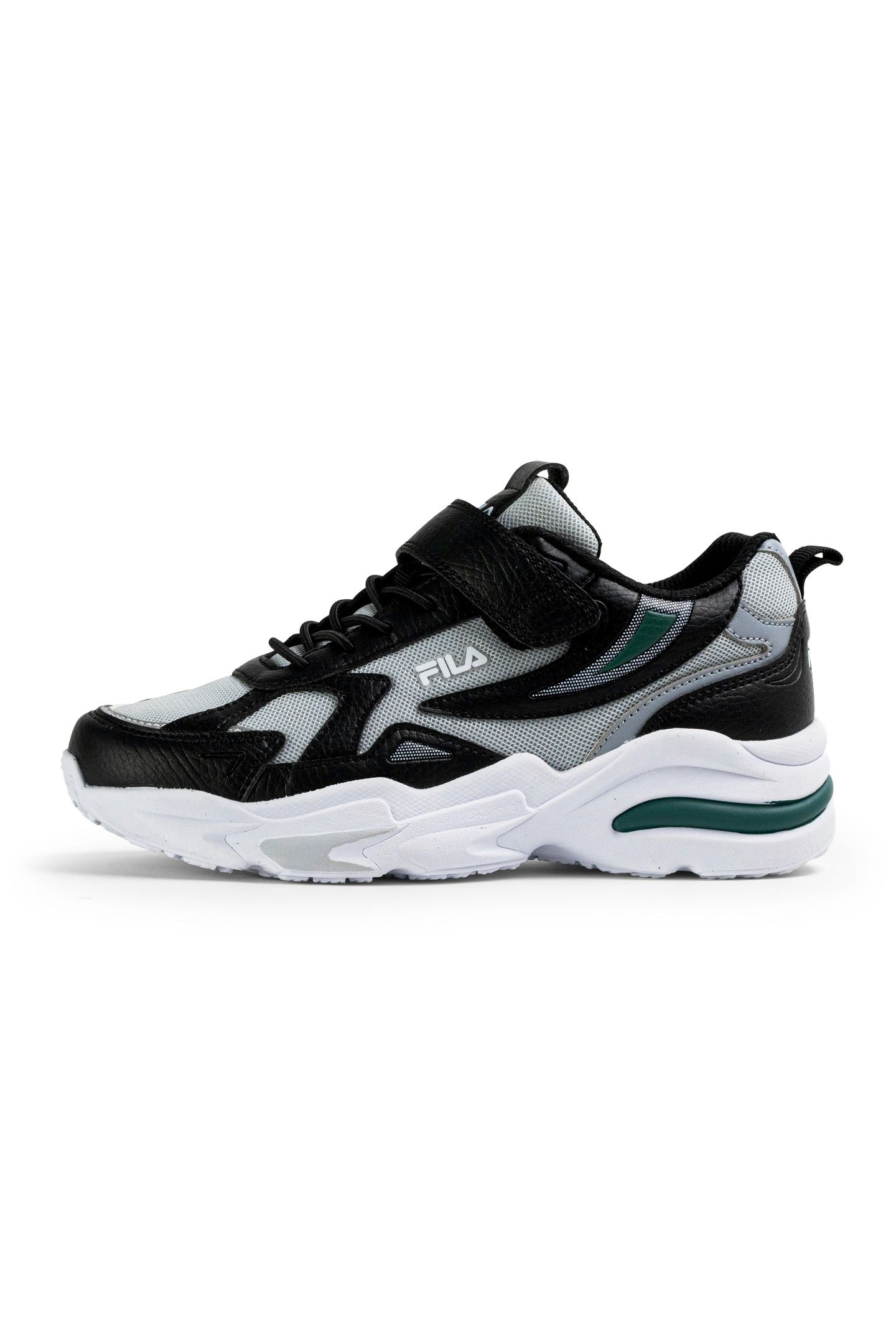 MADRUN VELCRO KIDS BLACK-POSY GREEN 1