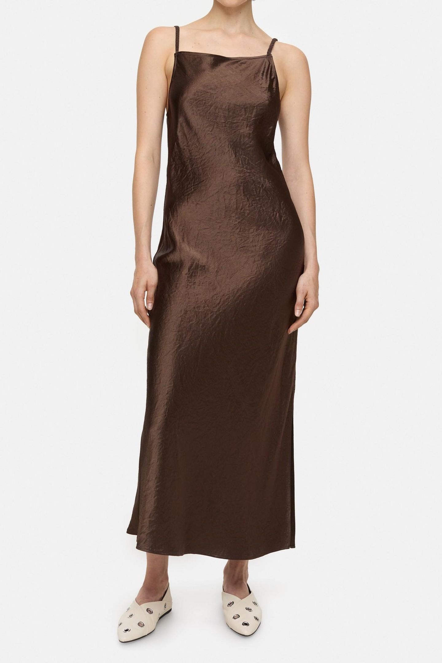 STRAP DRESS CACAO BROWN 2