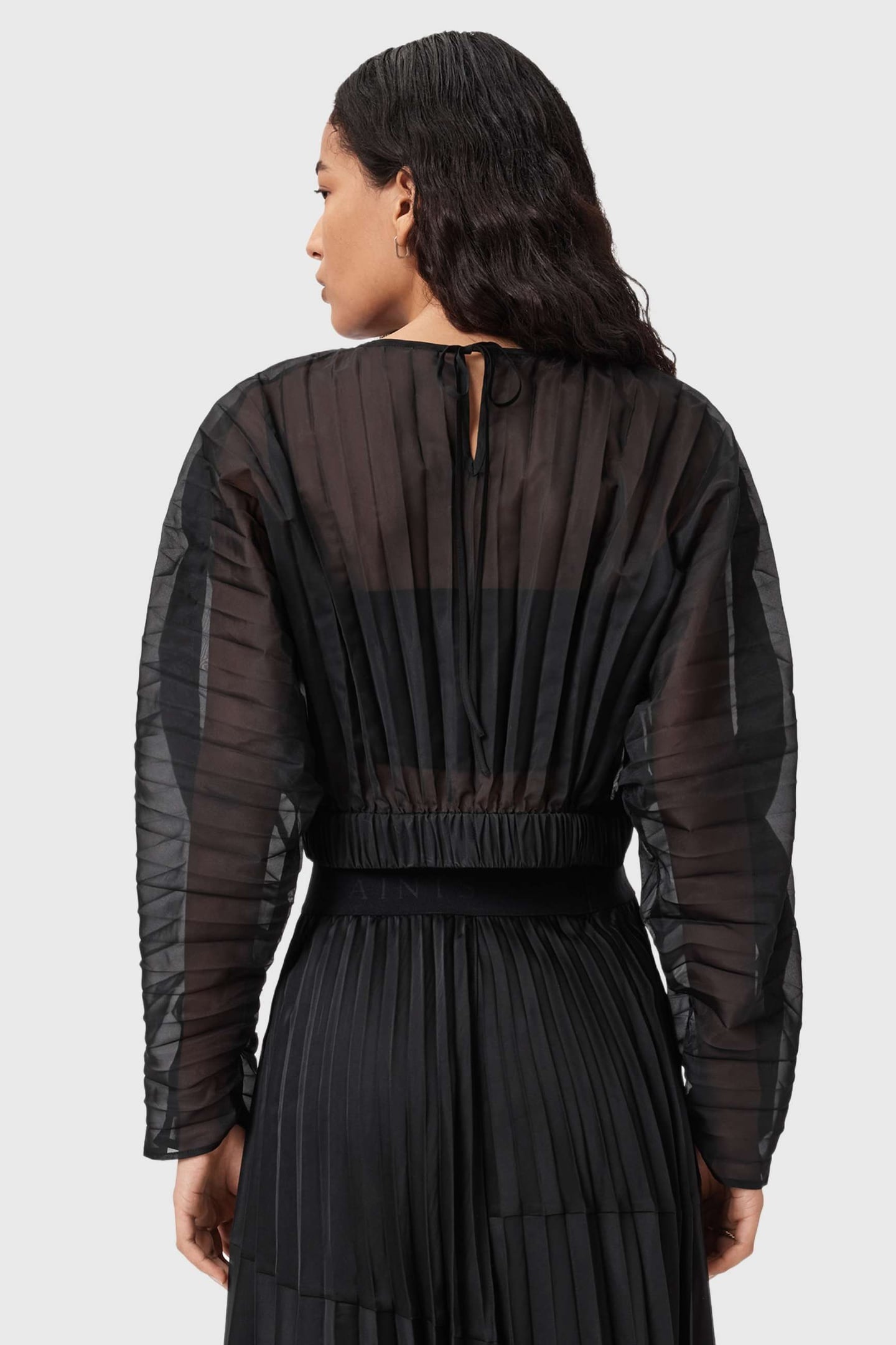 MICAELA PLEAT TOP BLACK 3